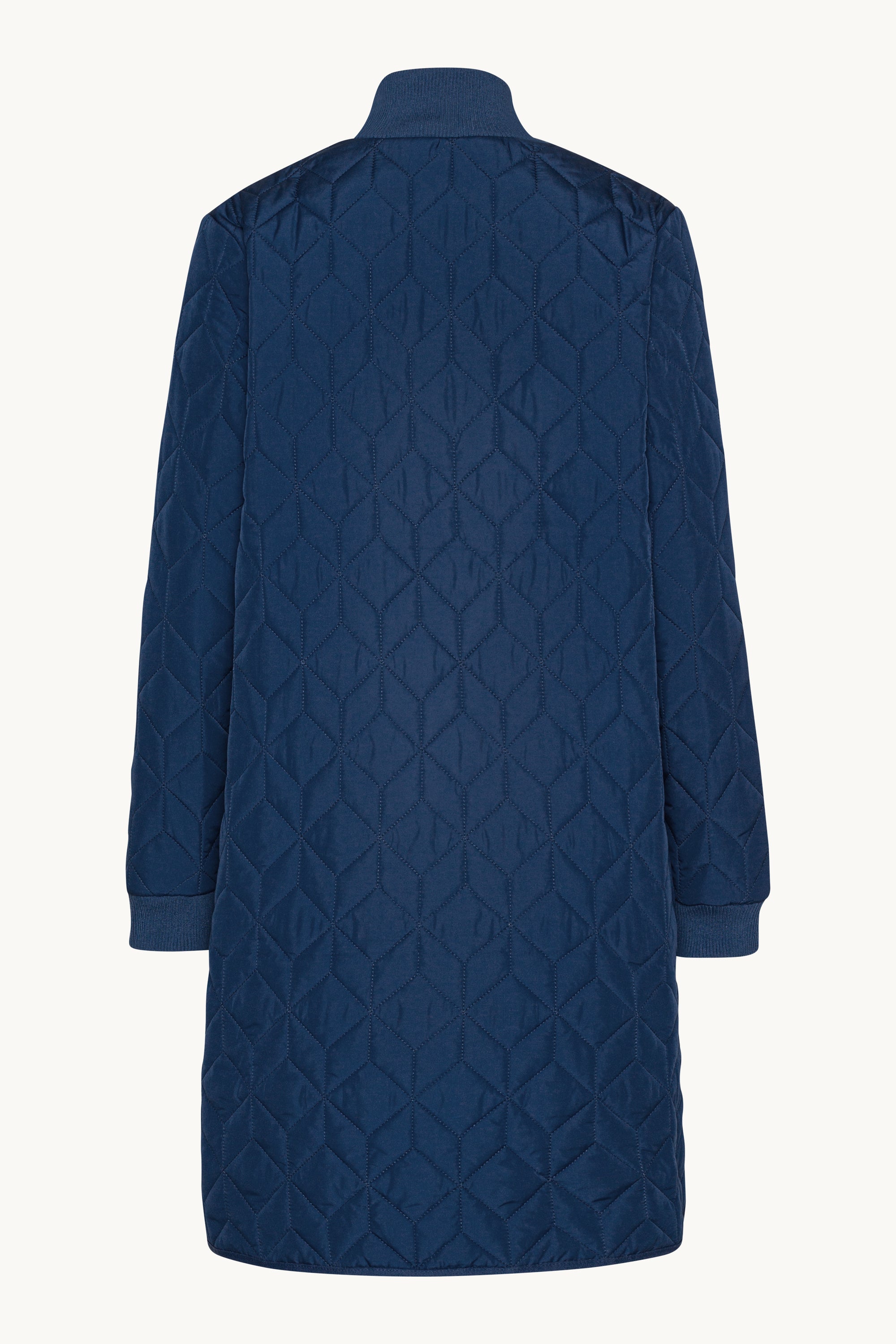 Lång Quiltad Jacka - Estate Blue