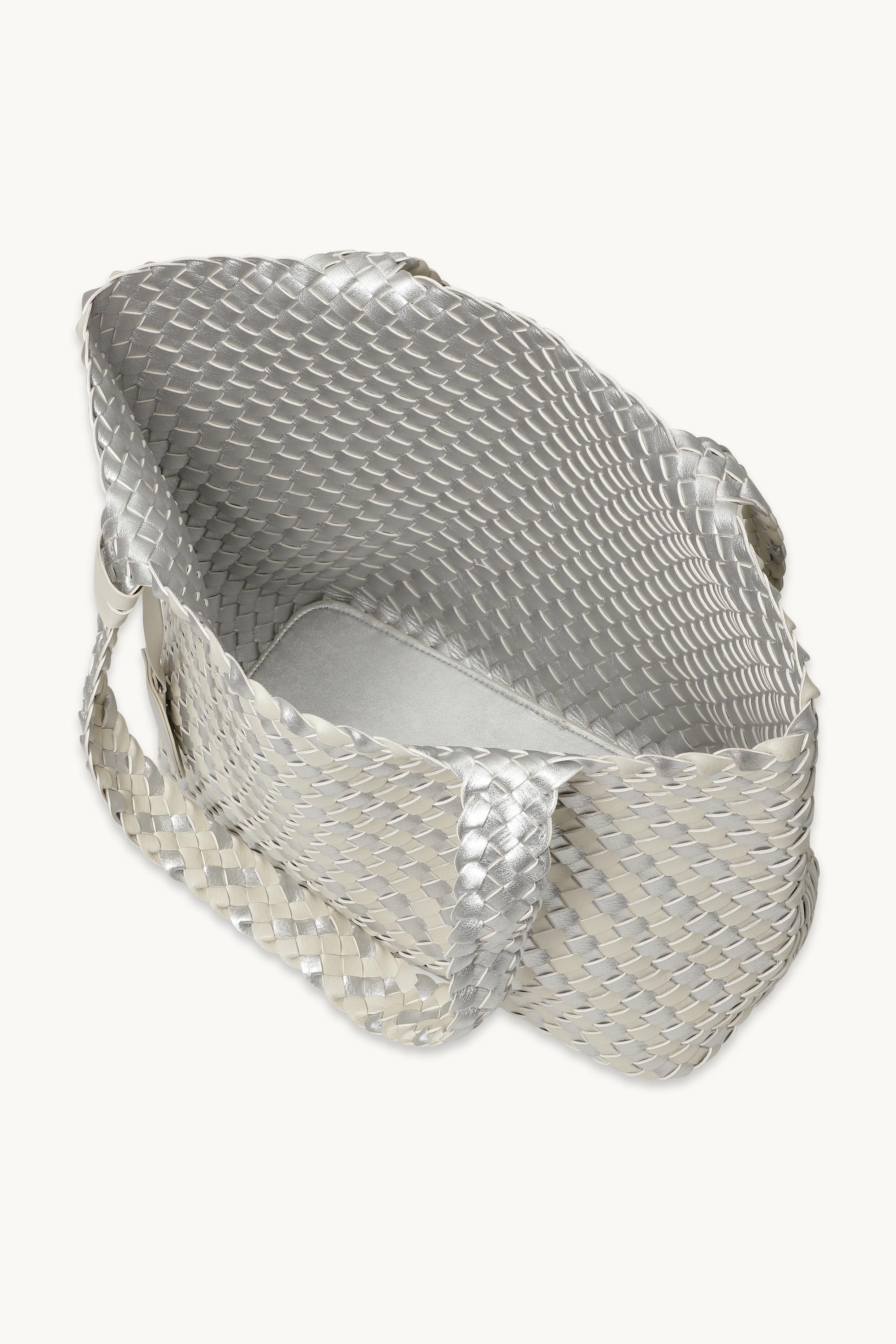 Tote Bag Flätad - Milk Creme Silver