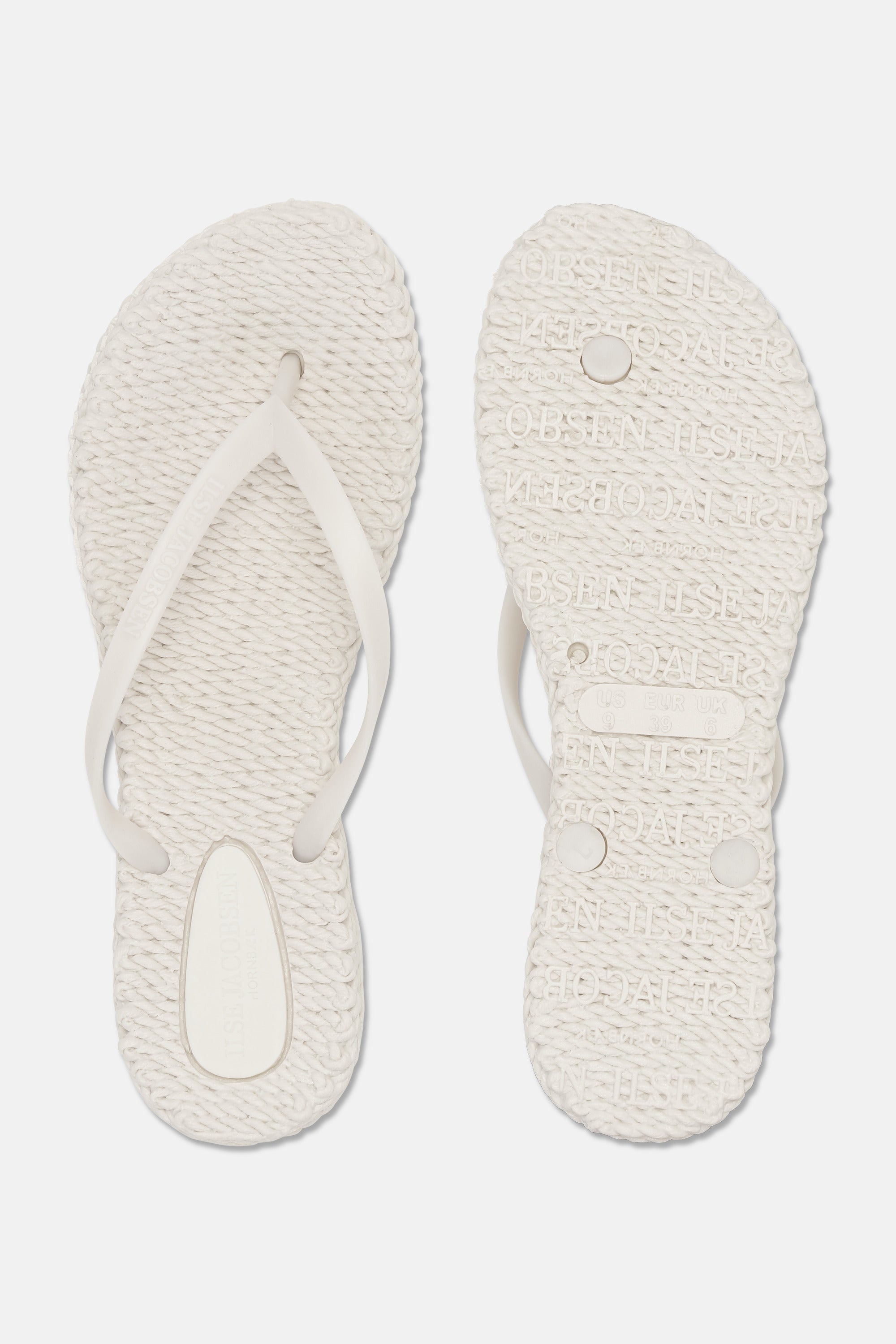 Flip Flops With Logo - Creme
