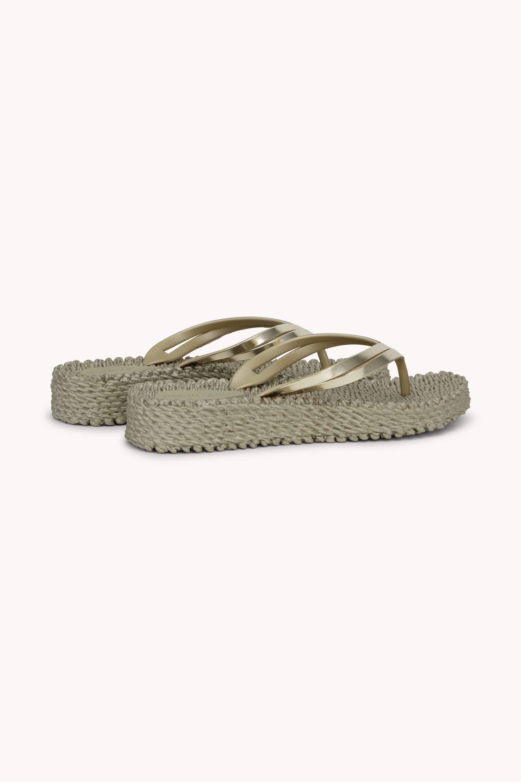 Platform Flip-flops Metallic - Platin