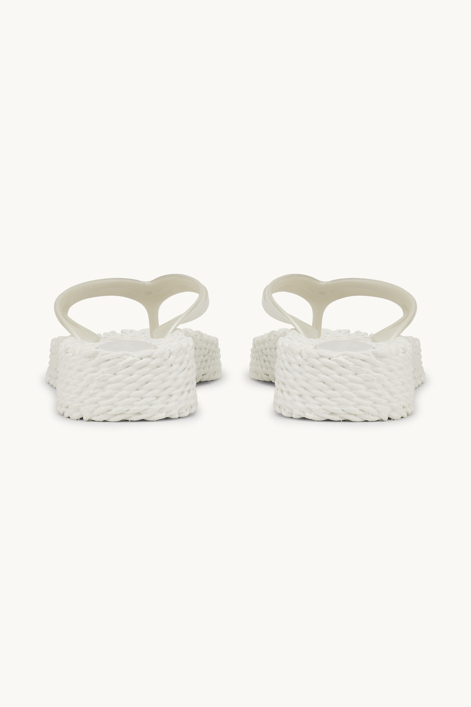 Platform Flip-flops Glitter - Creme