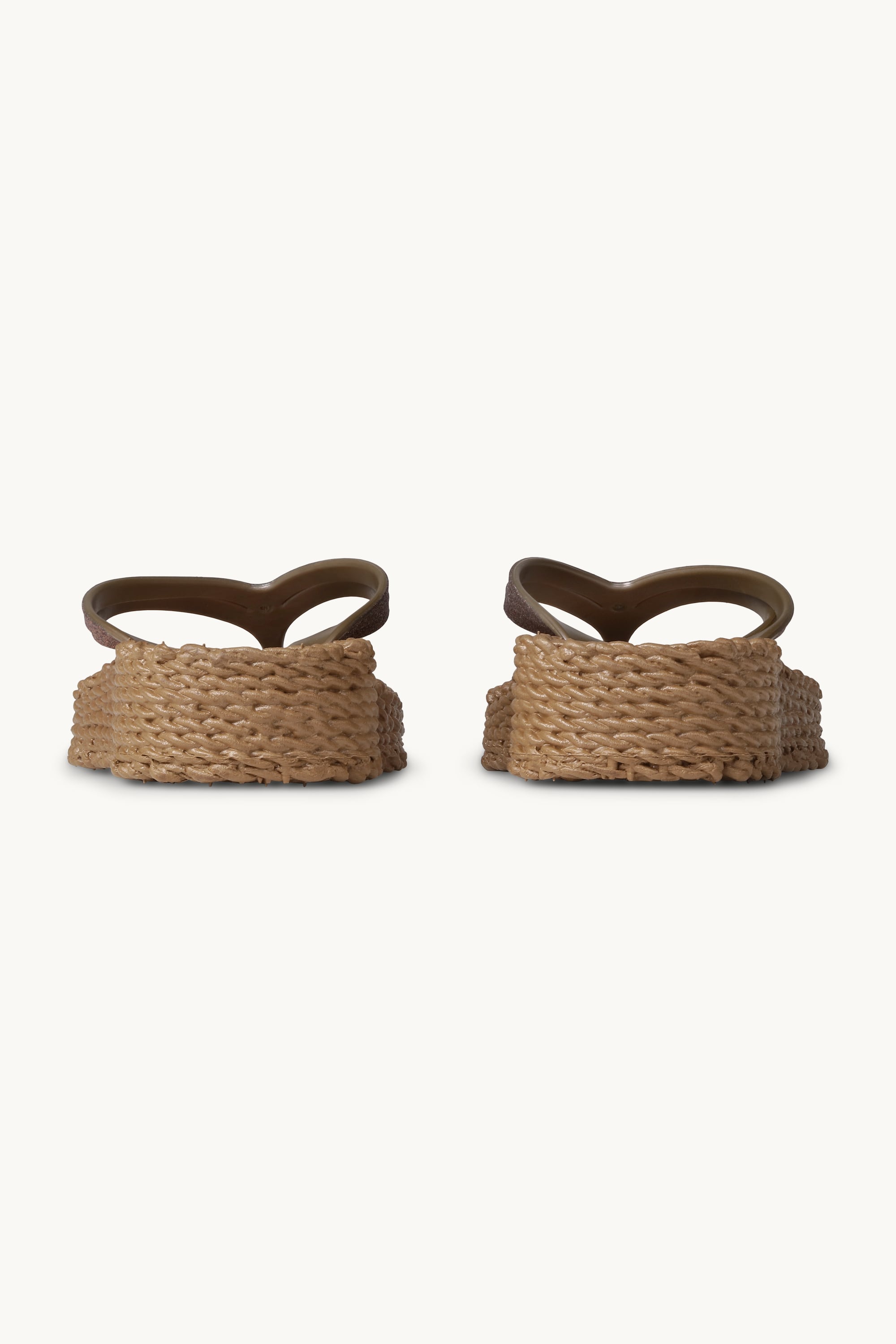 Platform Flip-flops Glitter - Mocca