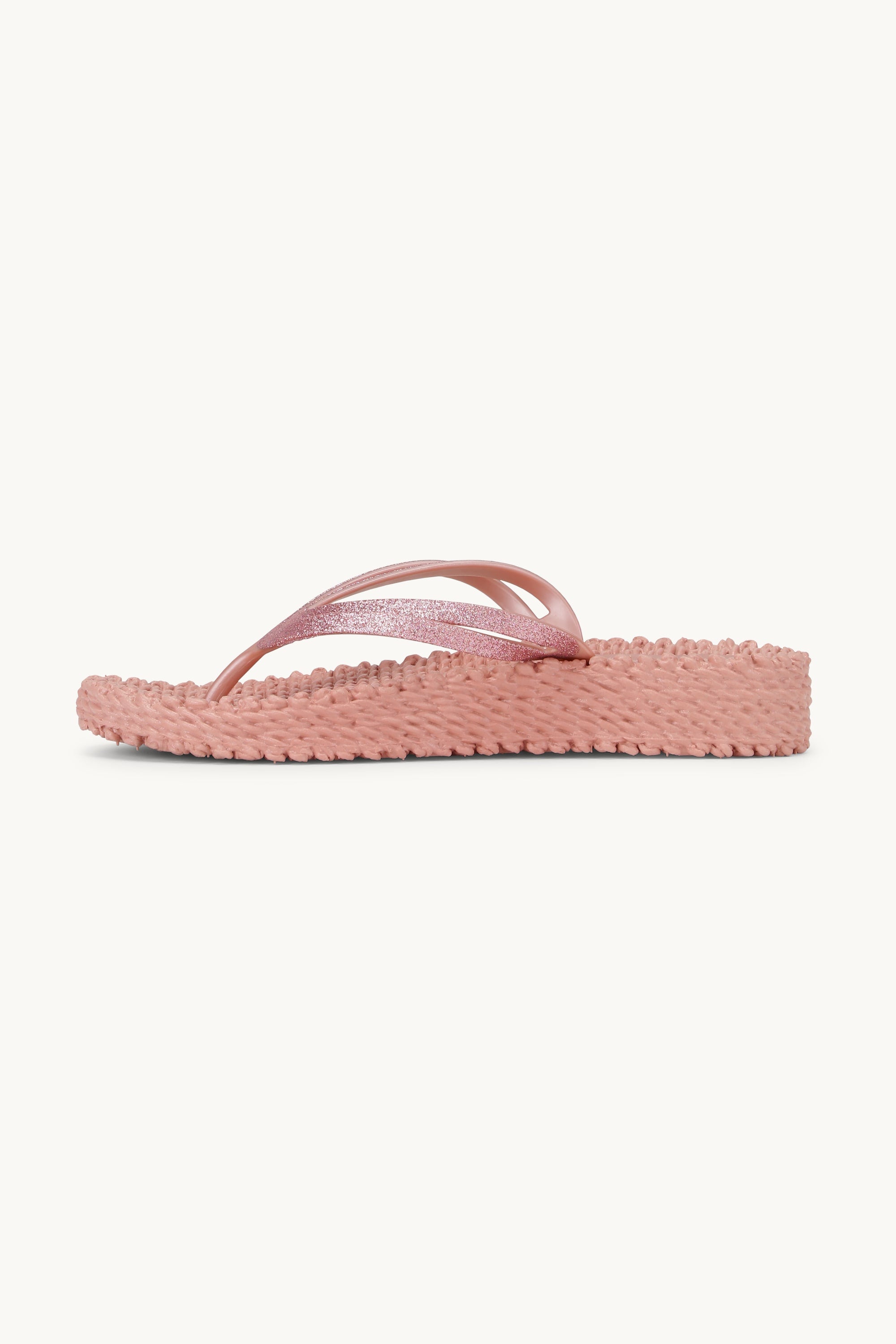 Platform Flip-flops Glitter - Misty Rose