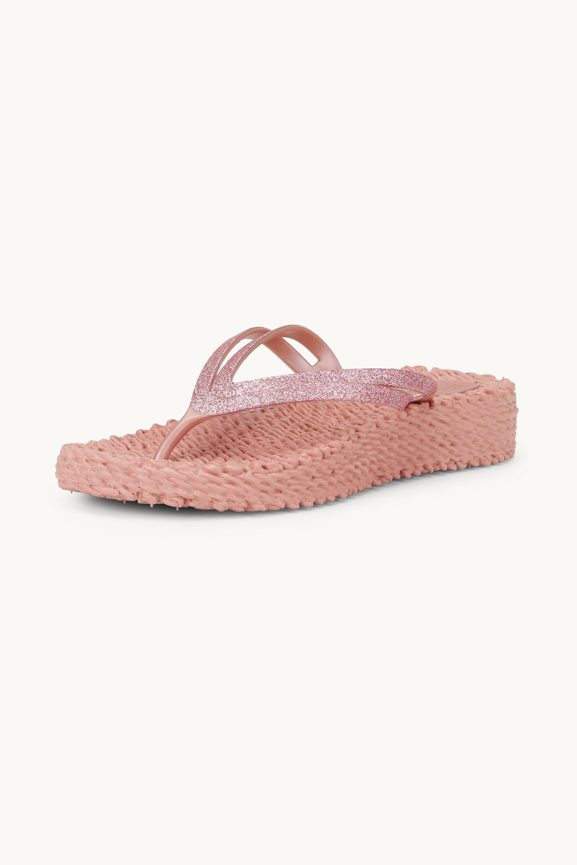 Platform Flip-flops Glitter - Misty Rose