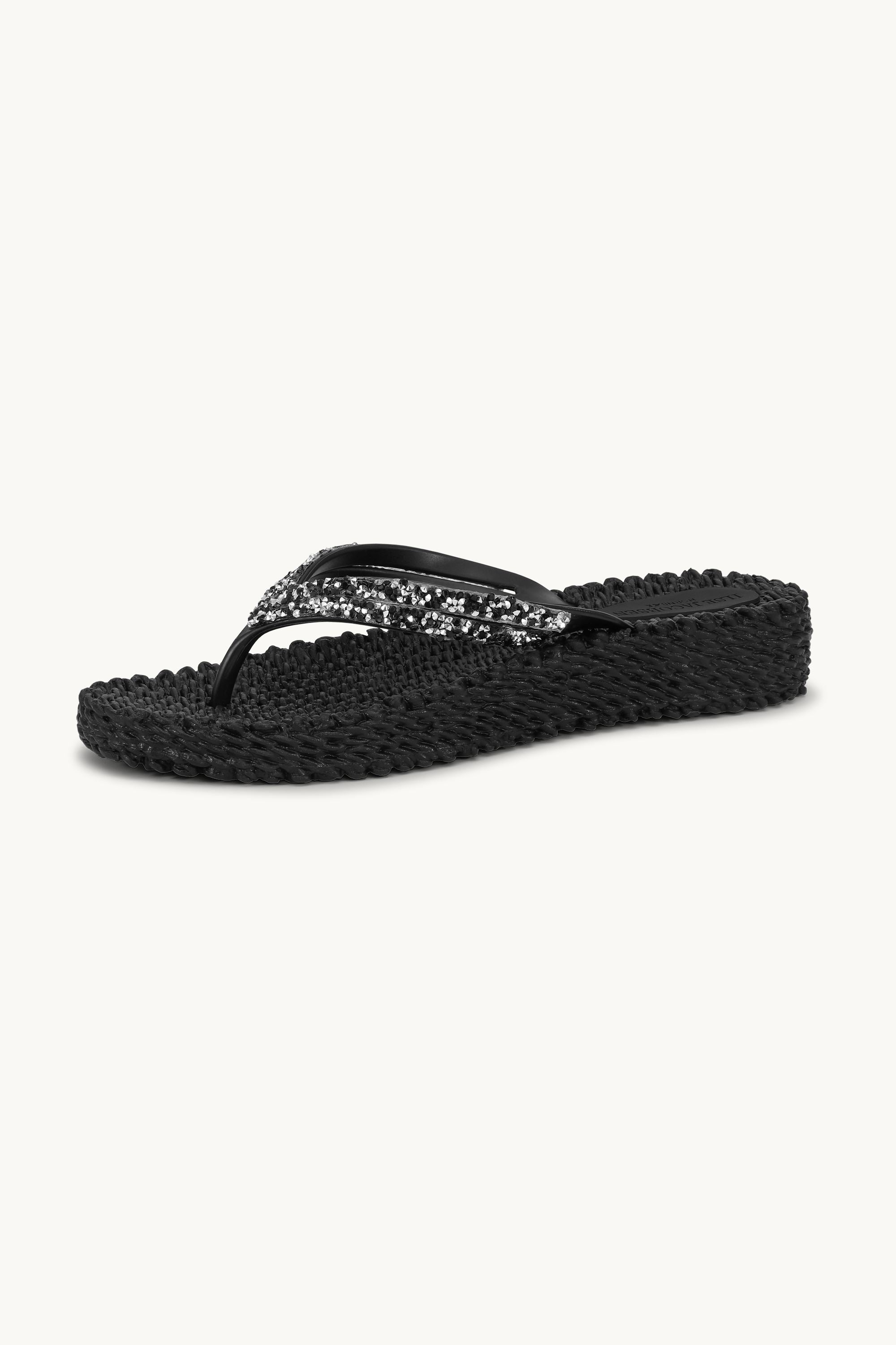 Platform Flip-flops Glittersten - Black