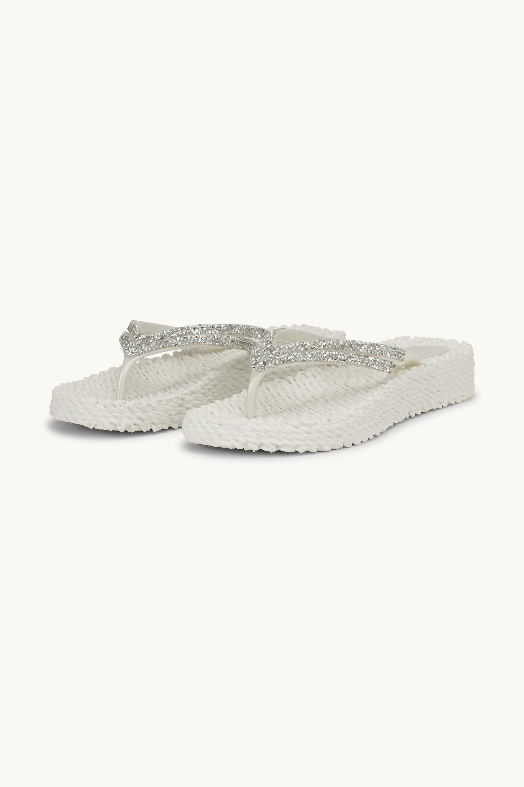 Platform Flip-flops Glittersten - Creme