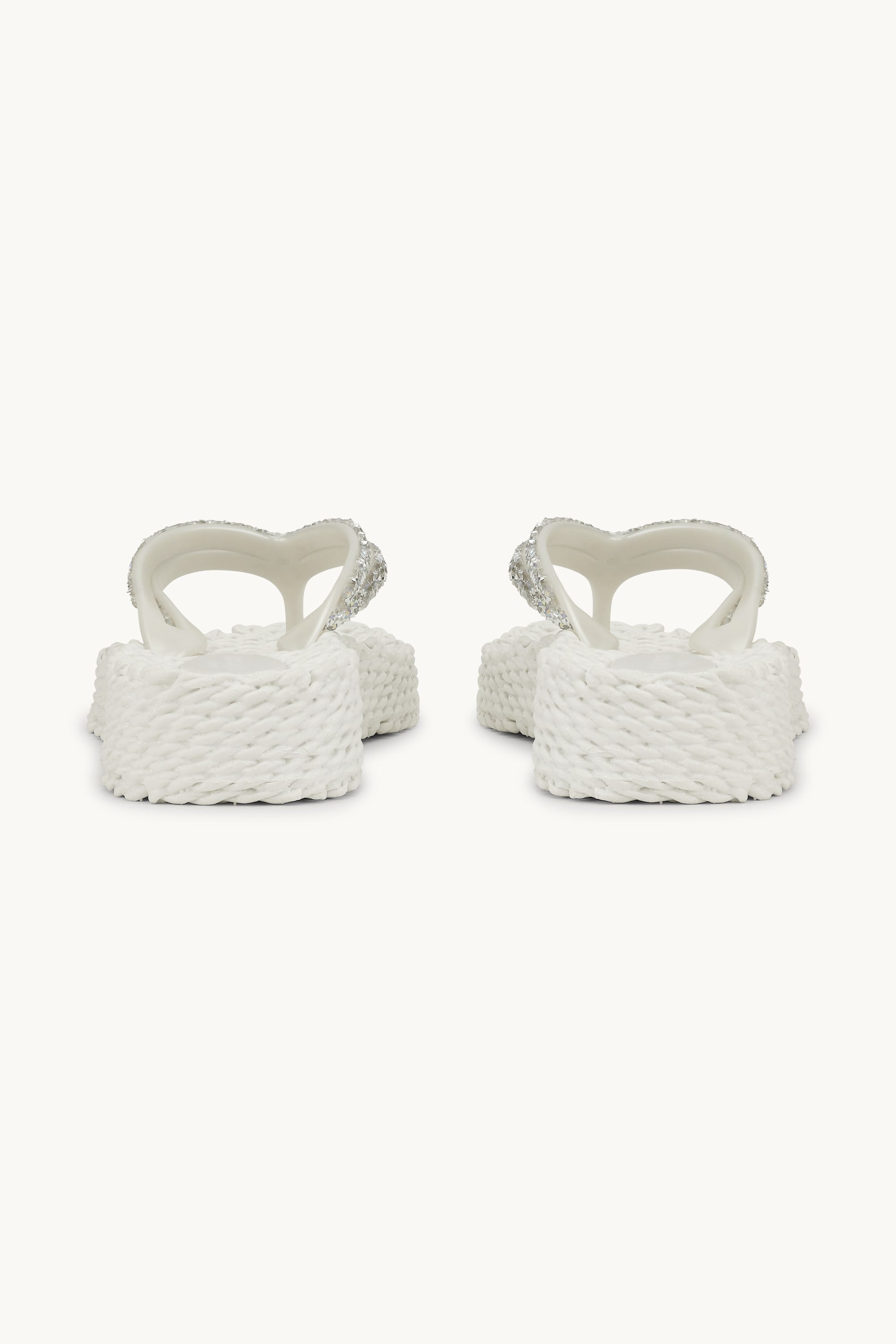Platform Flip-flops Glittersten - Creme