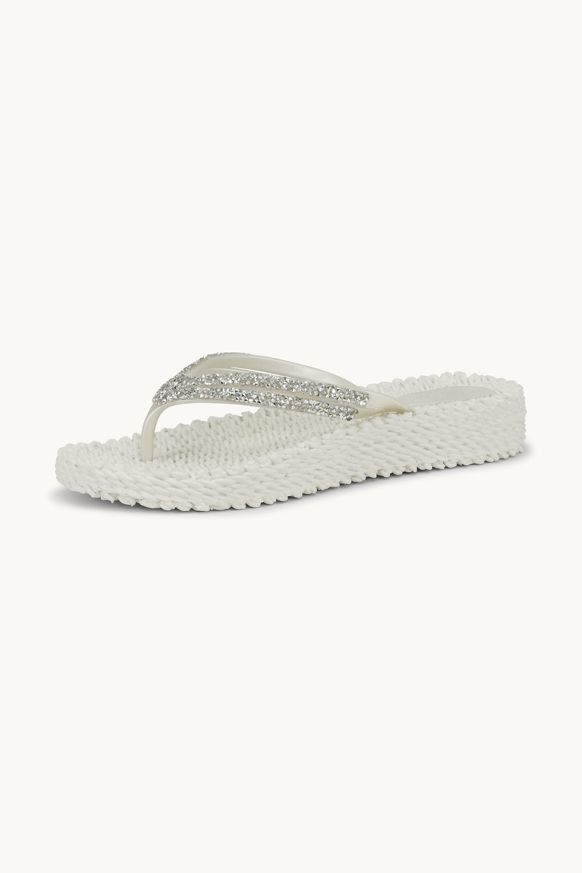 Platform Flip-flops Glittersten - Creme