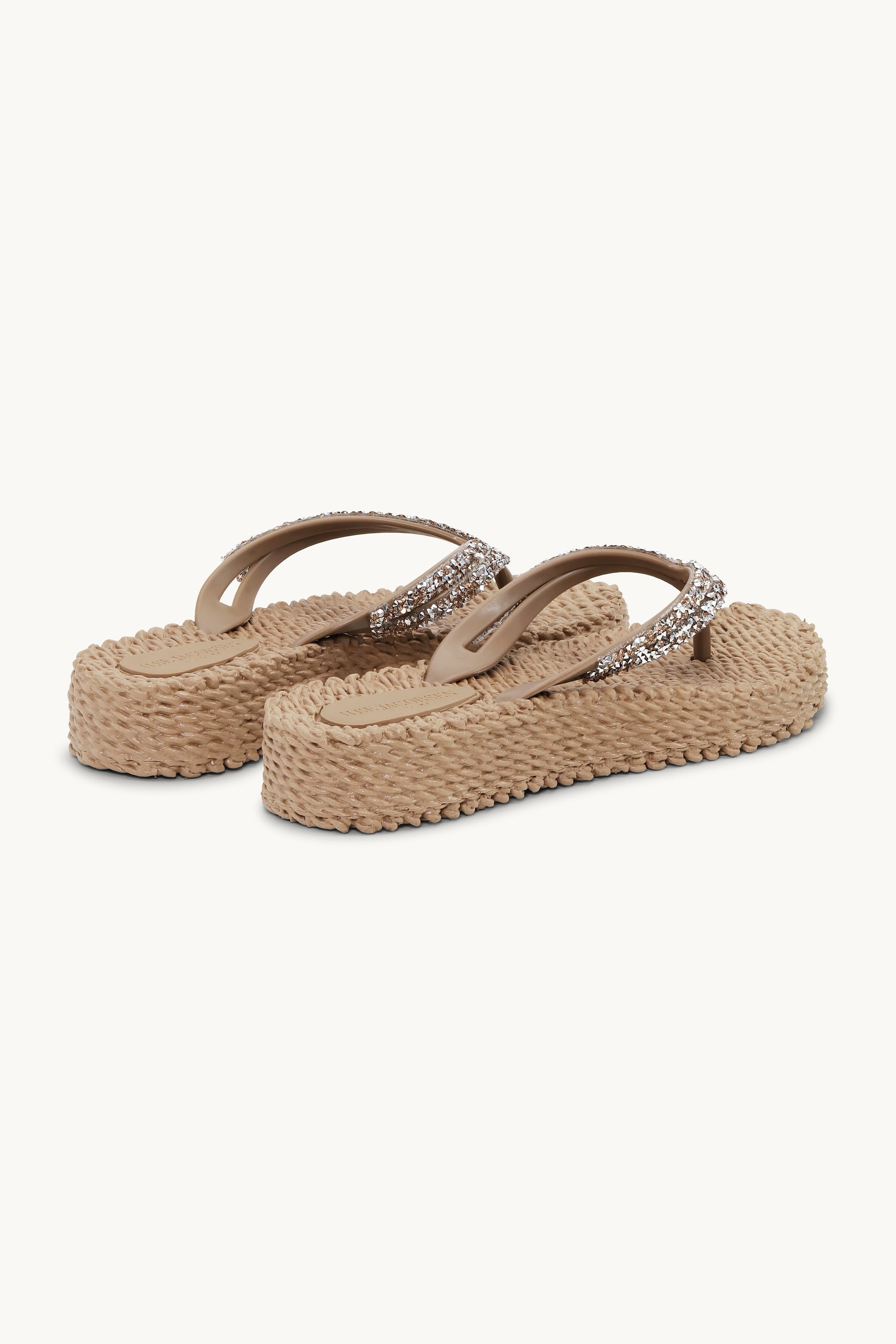 Platform Flip-flops Glittersten - Mocca