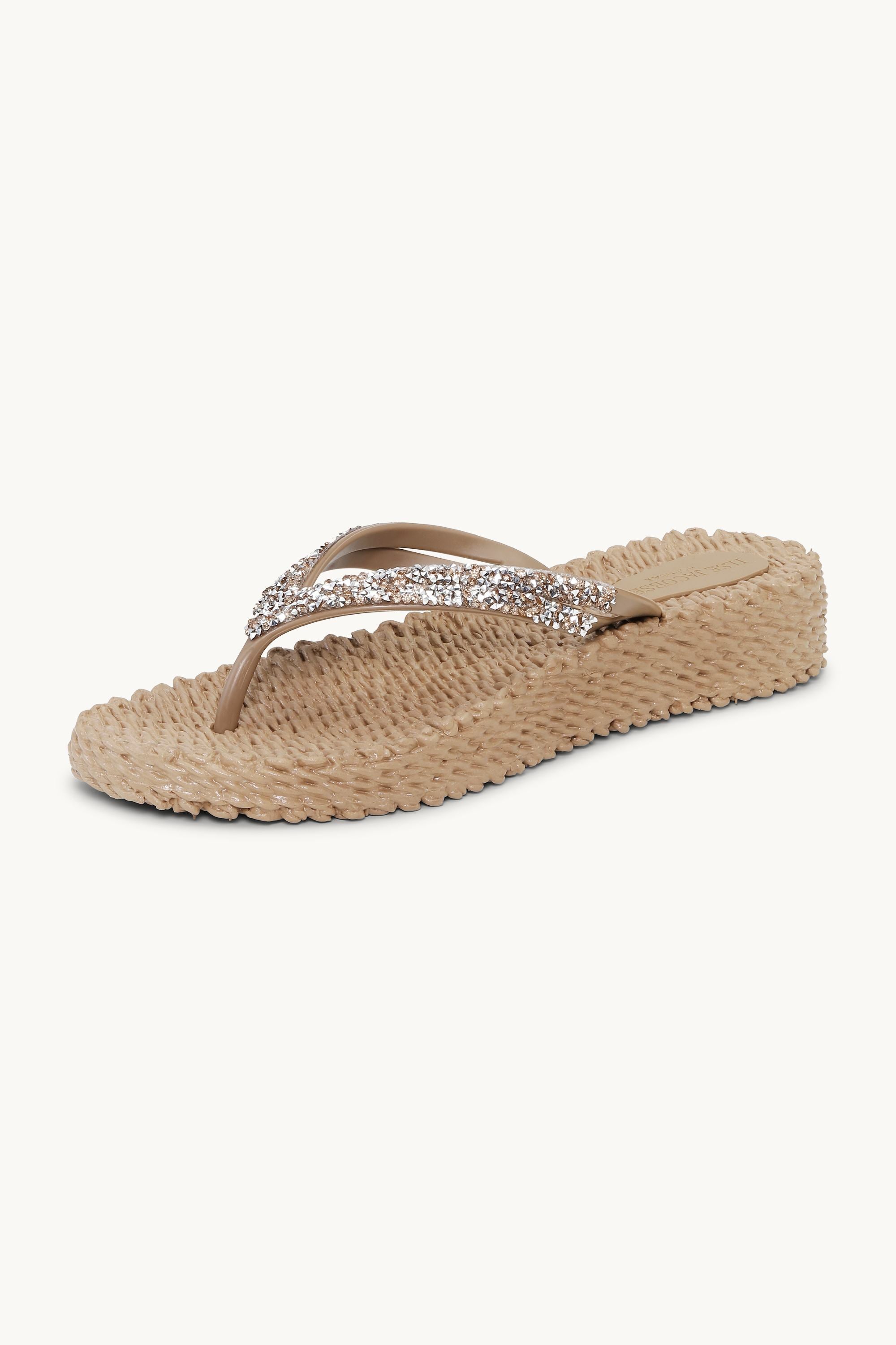 Platform Flip-flops Glittersten - Mocca