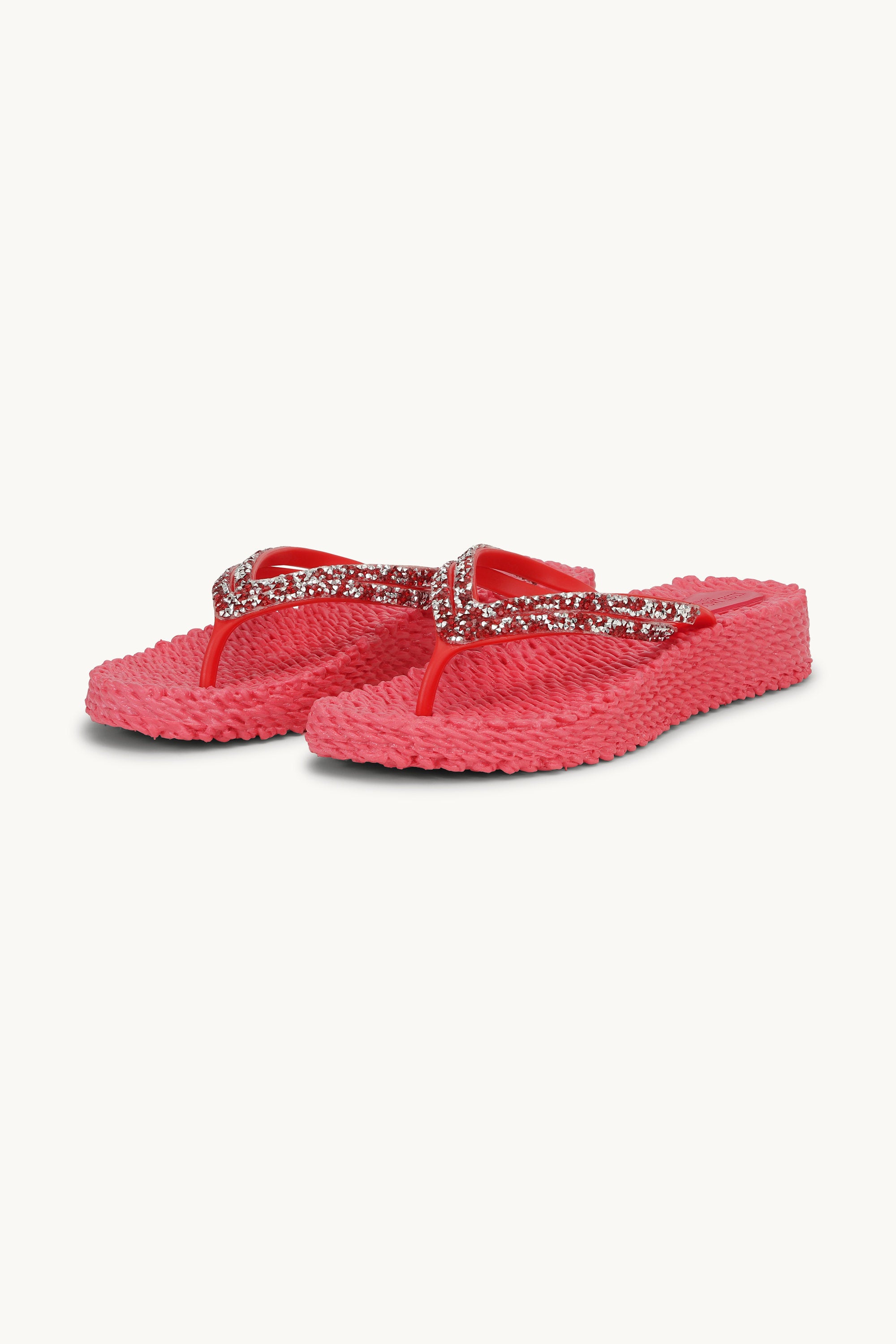 Platform Flip-flops Glittersten - Raspberry