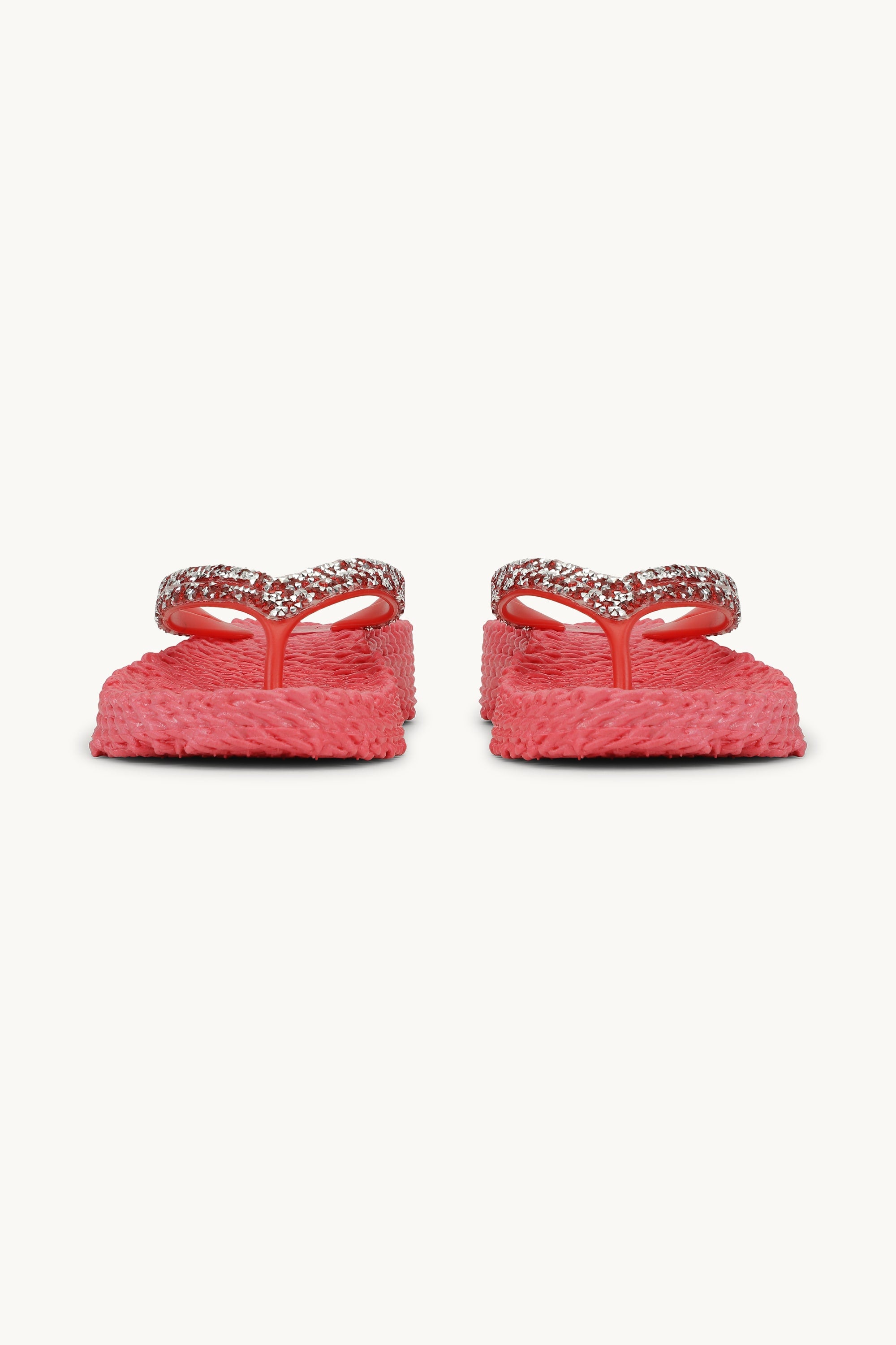 Platform Flip-flops Glittersten - Raspberry
