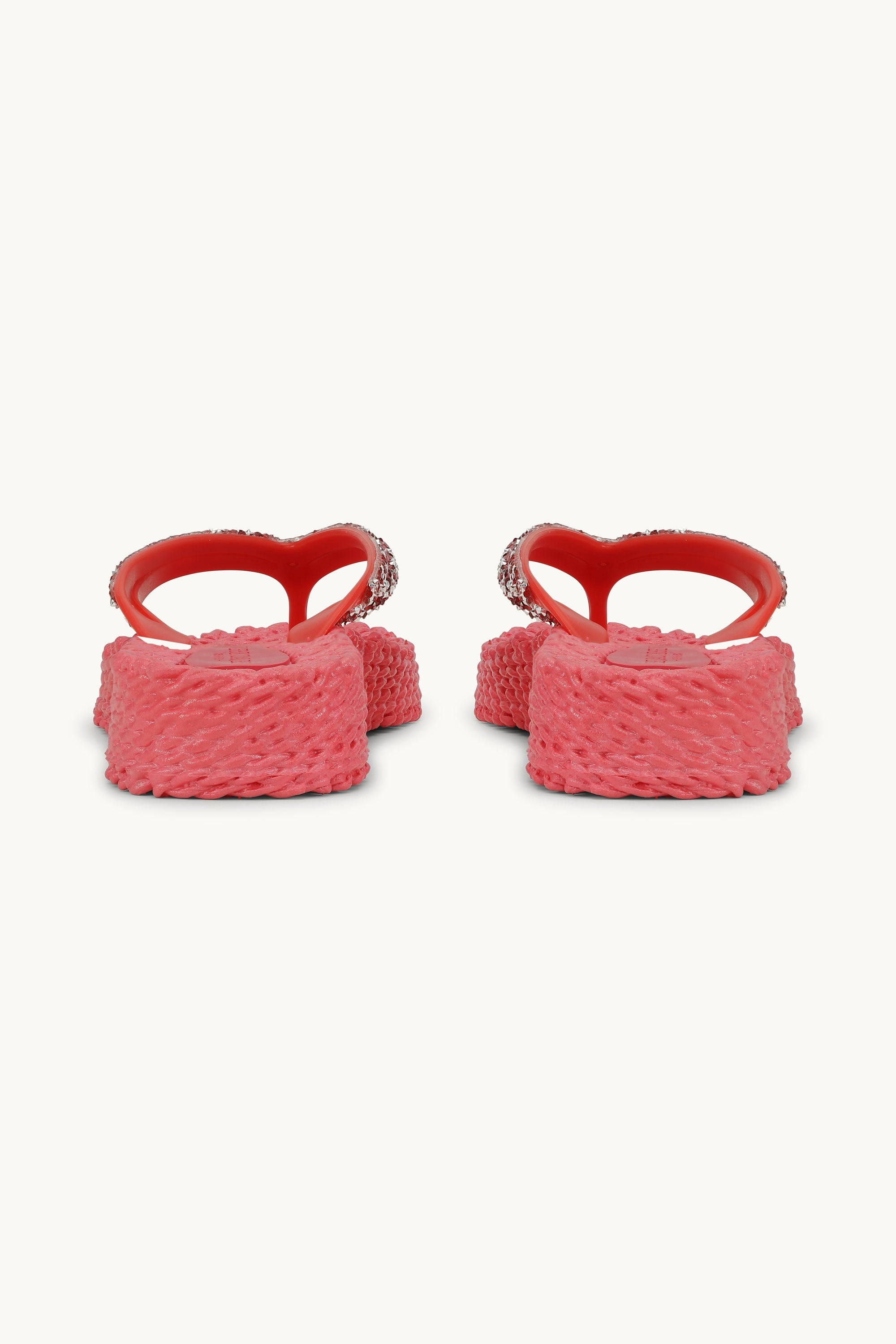 Platform Flip-flops Glittersten - Raspberry