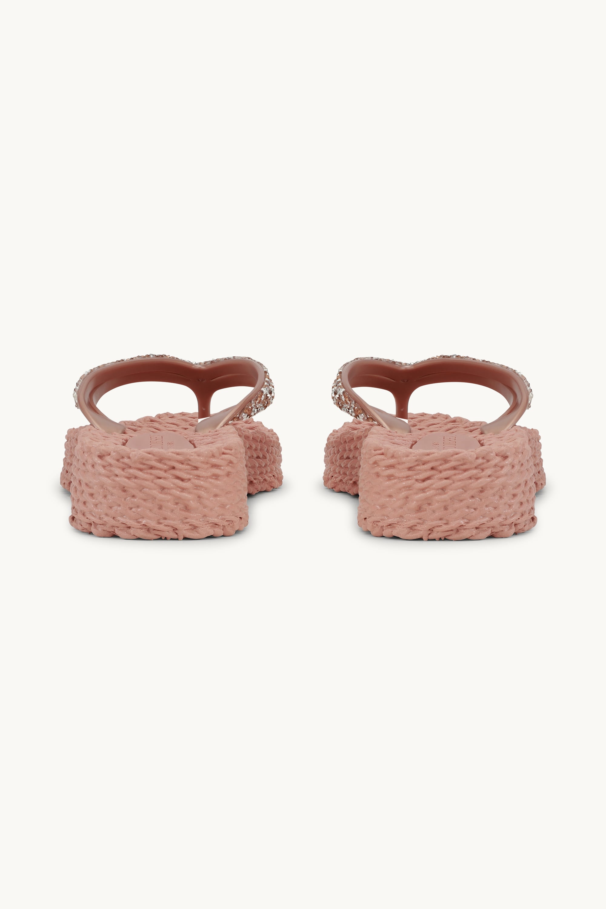 Platform Flip-flops Glittersten - Misty Rose