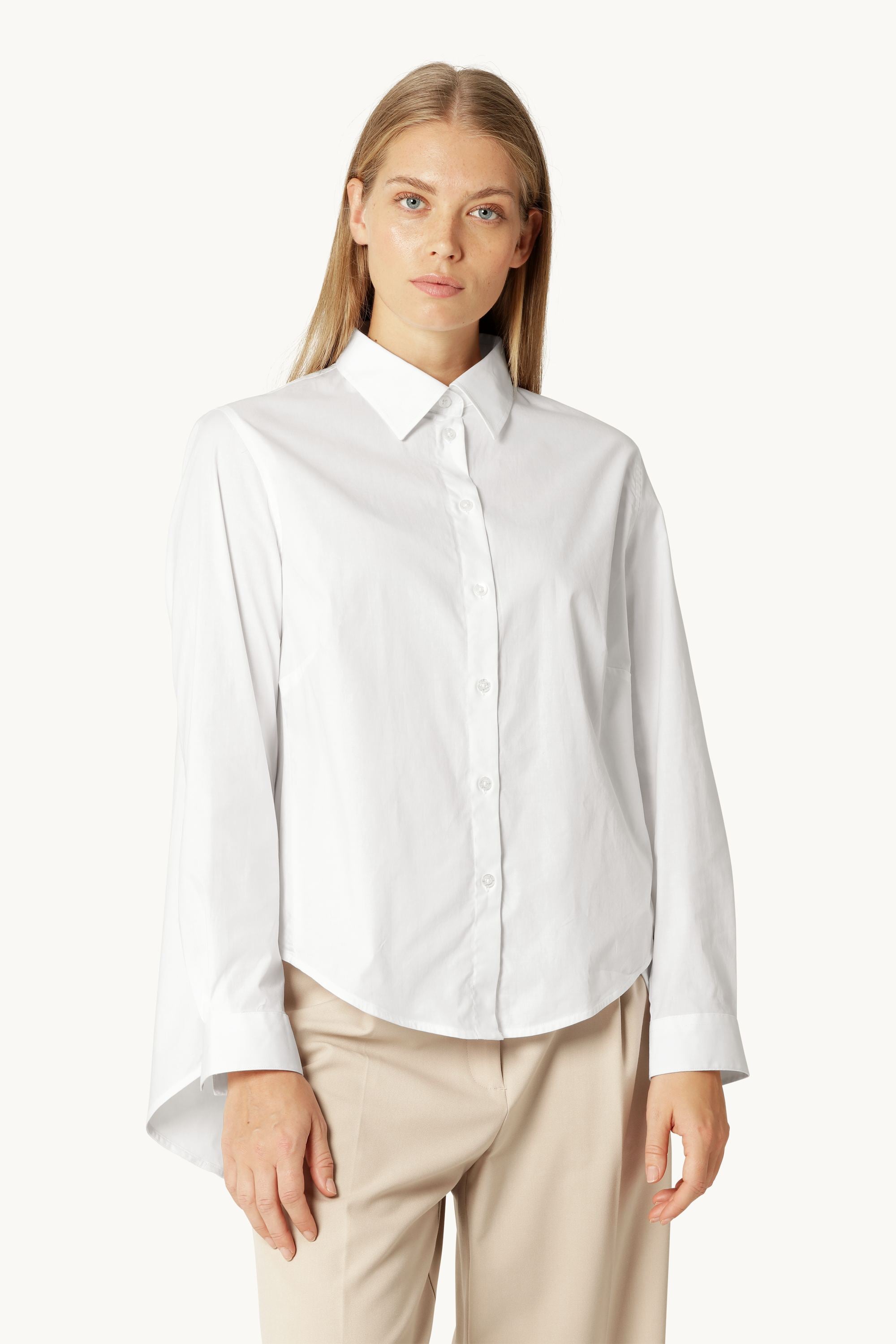 Skjorta Med Fall Baktill - White