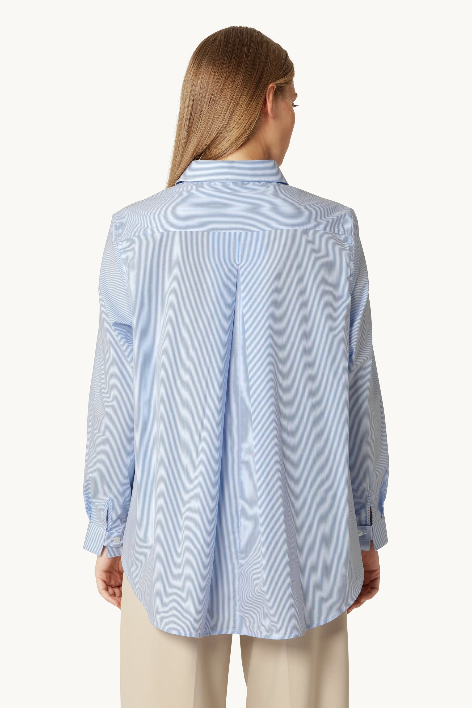 Skjorta Med Fall Baktill Ränder - Heather