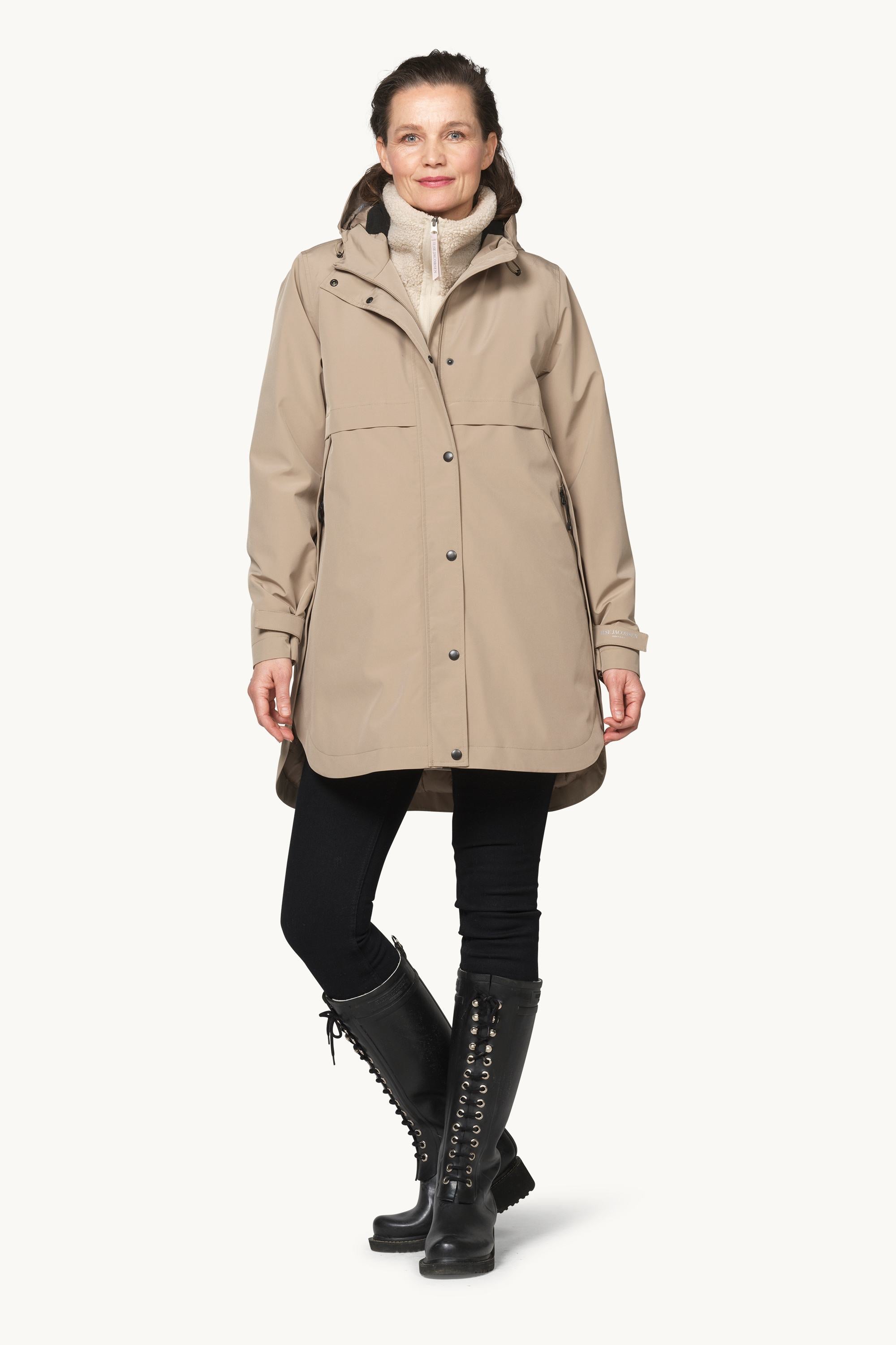 Padded Raincoat - Greige