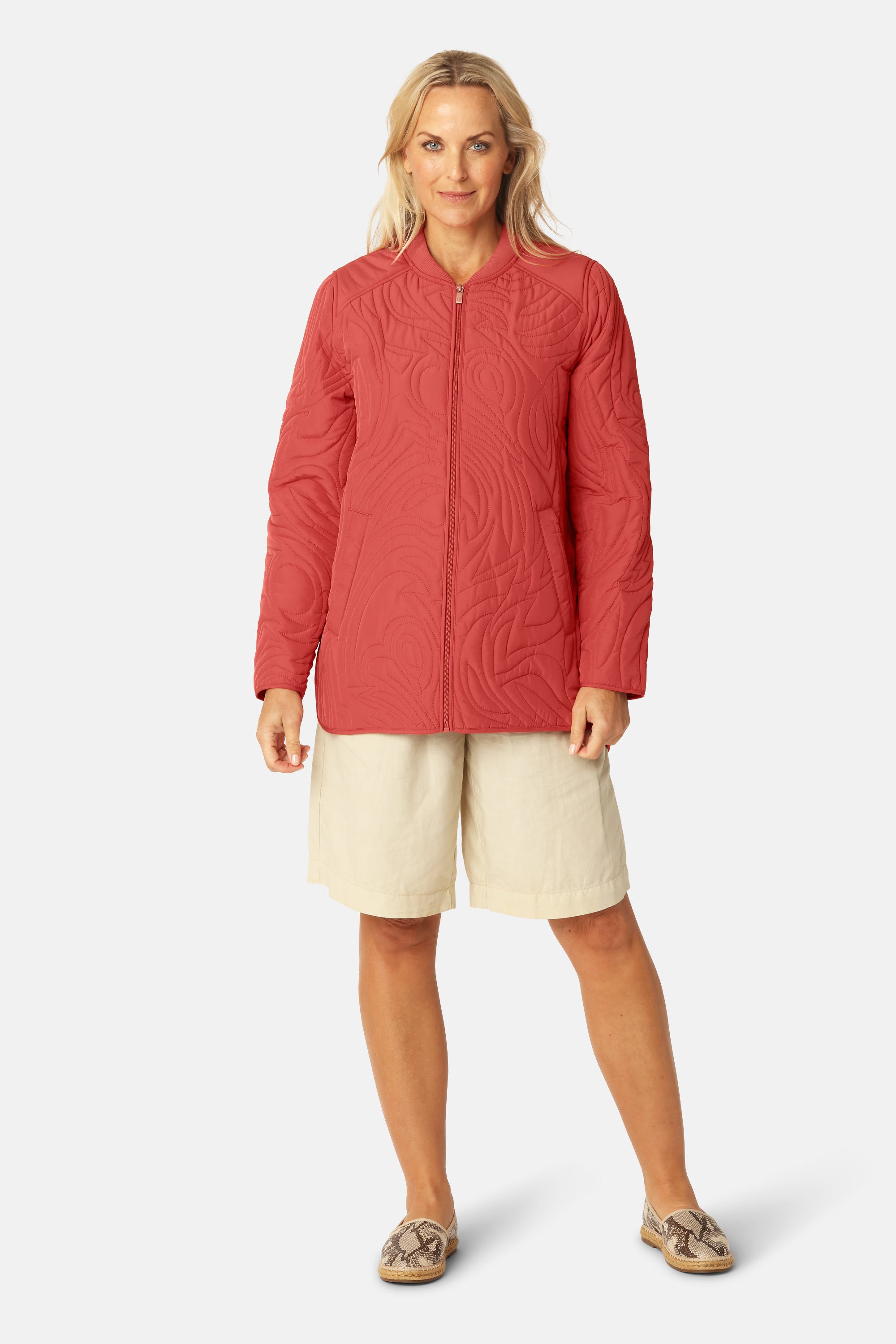 Kort Quiltad Jacka - Baked Apple