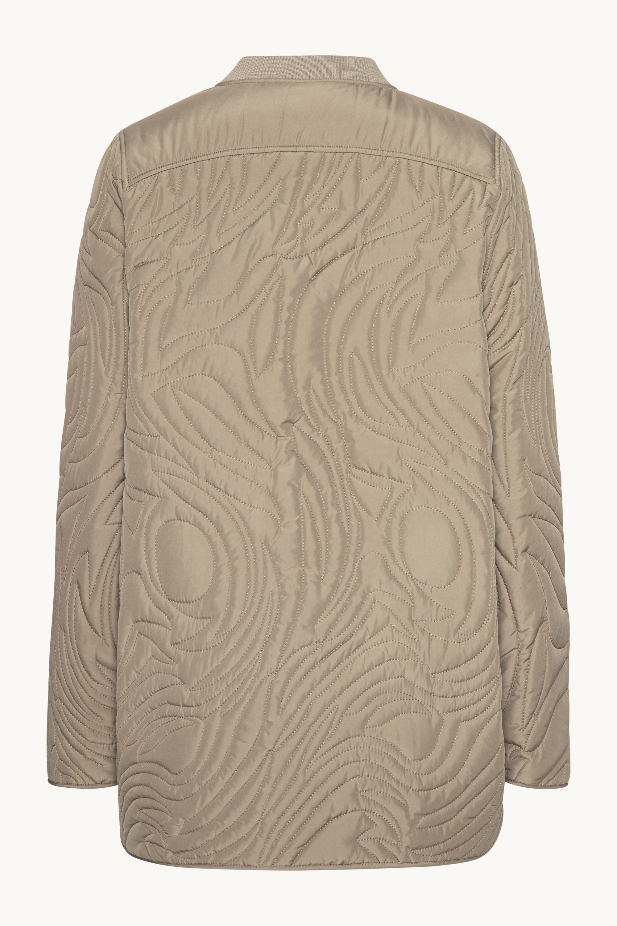 Kort Quiltad Jacka - Coriander