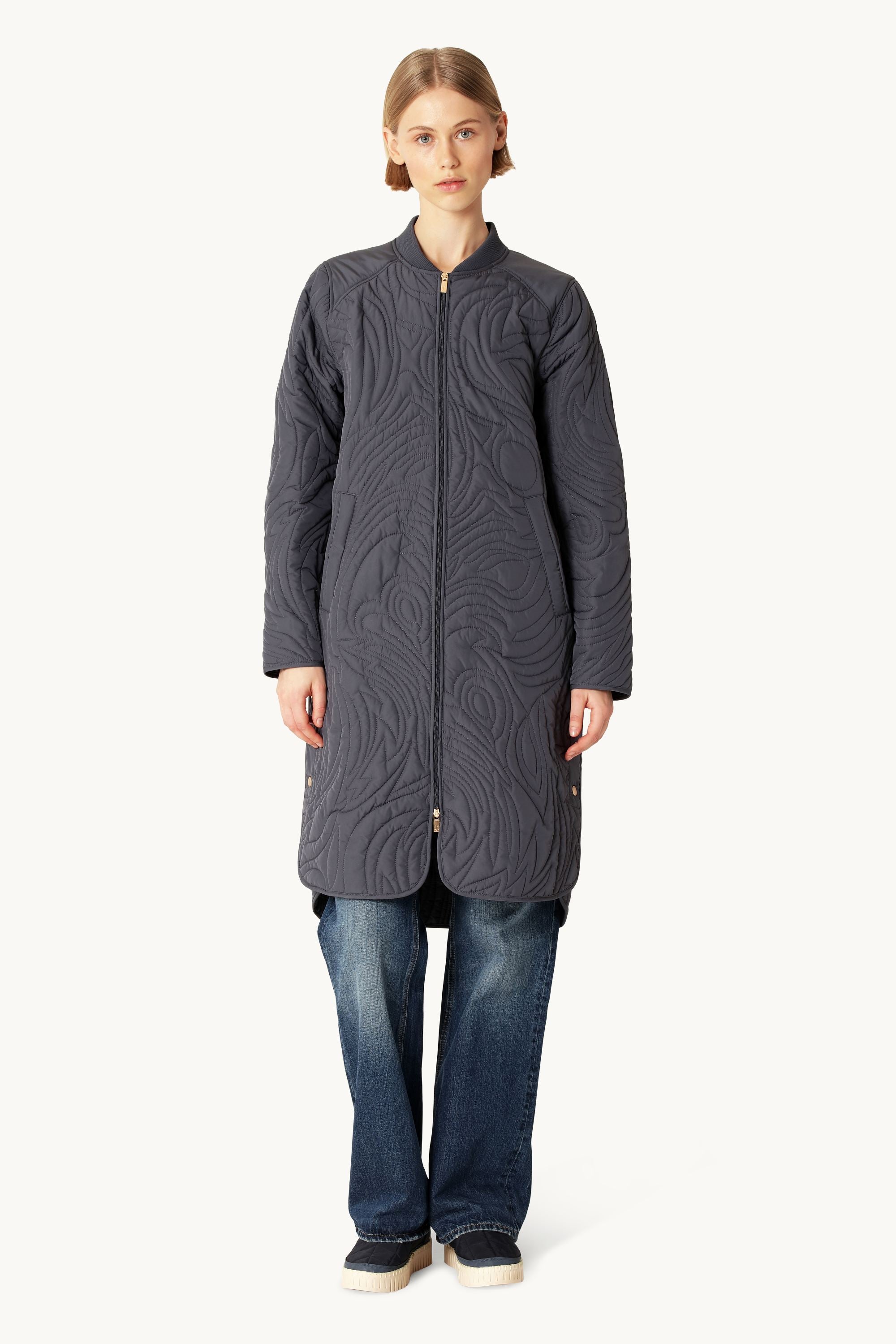 Quiltad Jacka - Ombre Blue