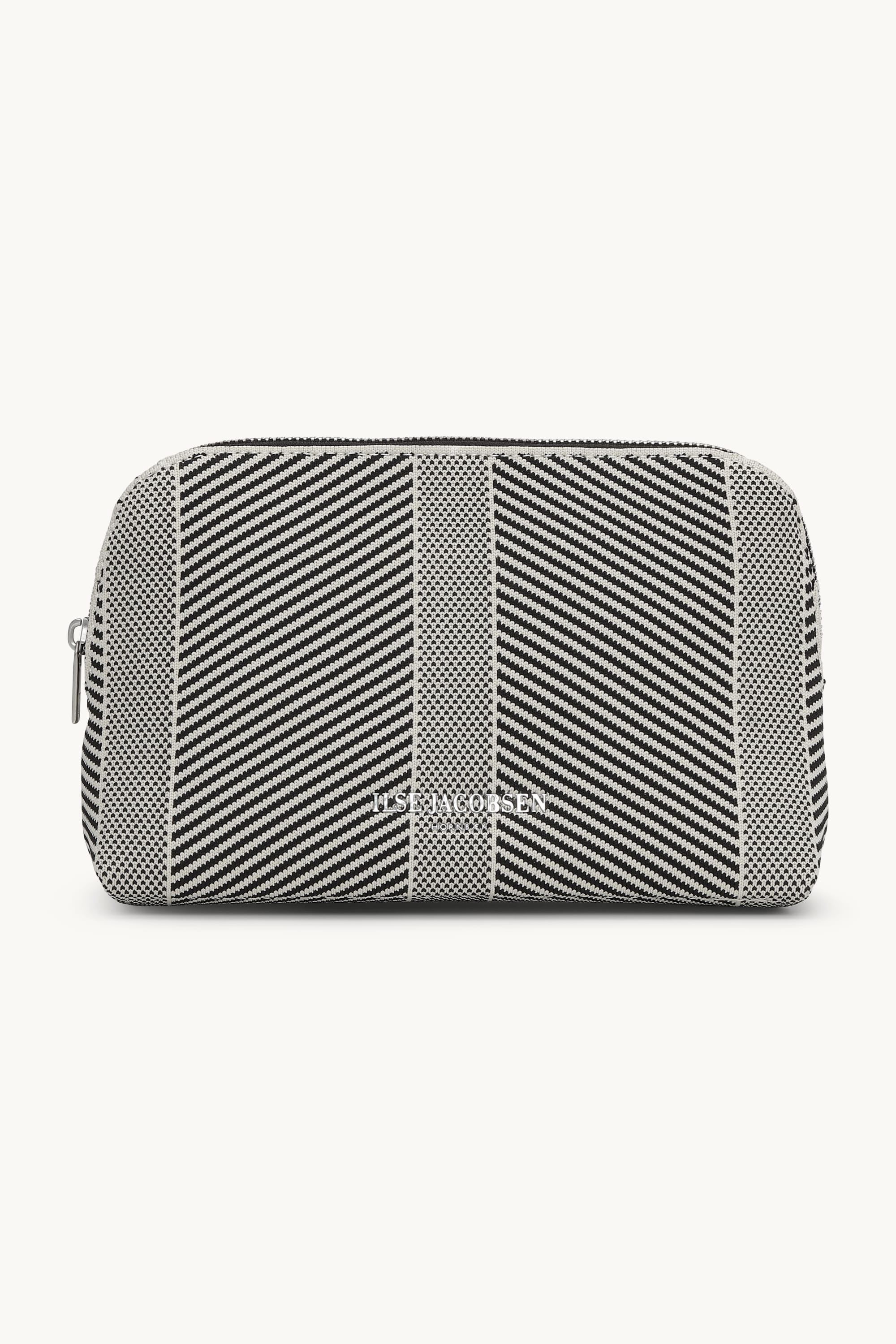Knitted Makeup Bag - Milk Creme Black