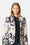 Quiltad Blazer - Beige Artsy Stroke Flower