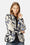 Quiltad Blazer - Beige Artsy Stroke Flower