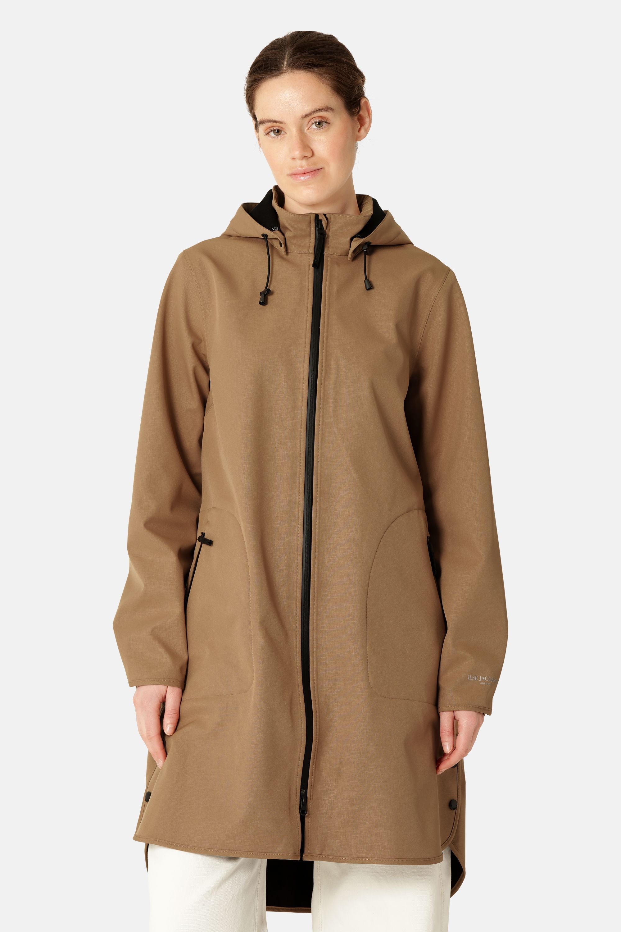 Softshell Regnjacka A-linje - Mocca