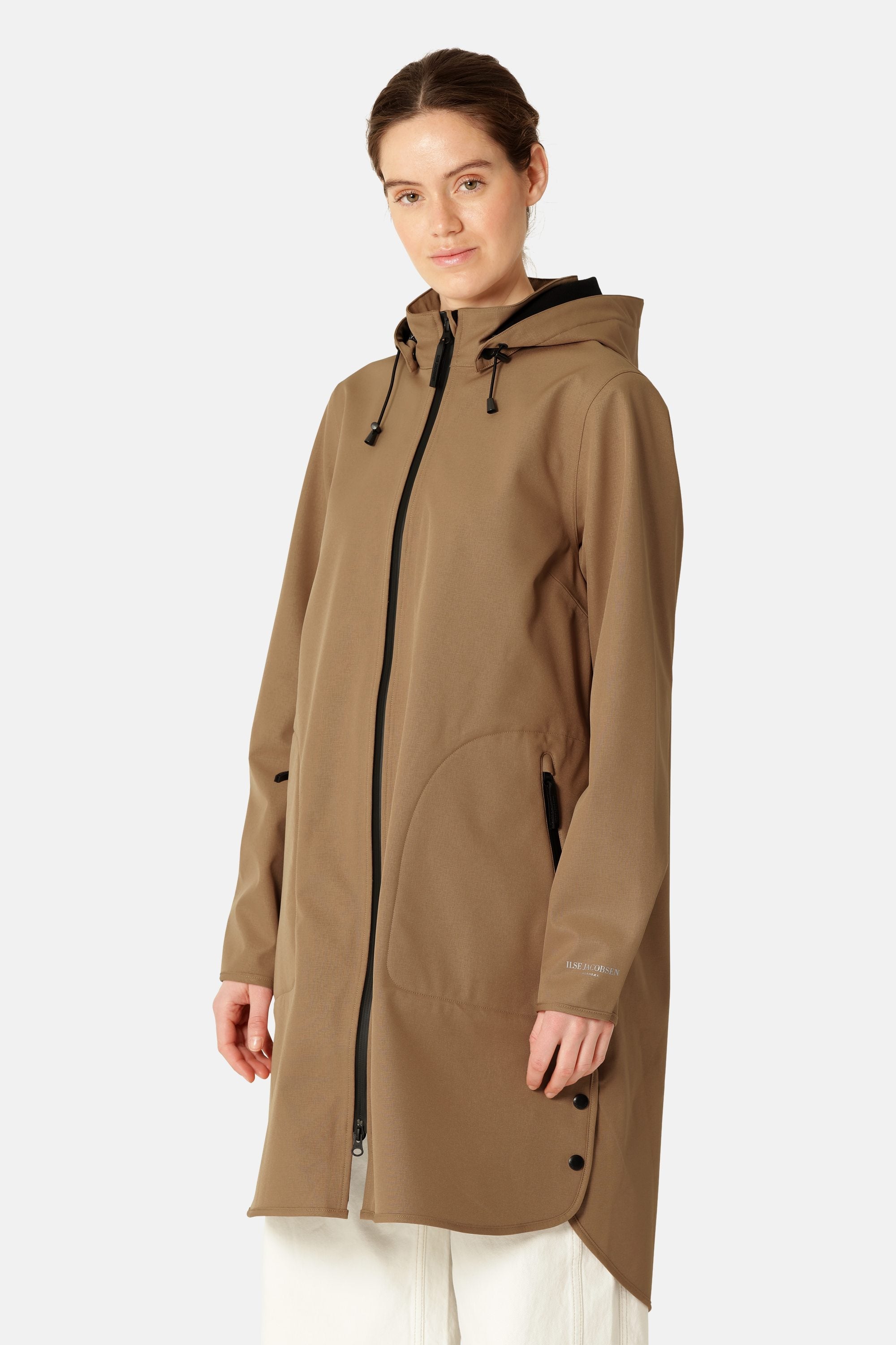 Softshell Regnjacka A-linje - Mocca
