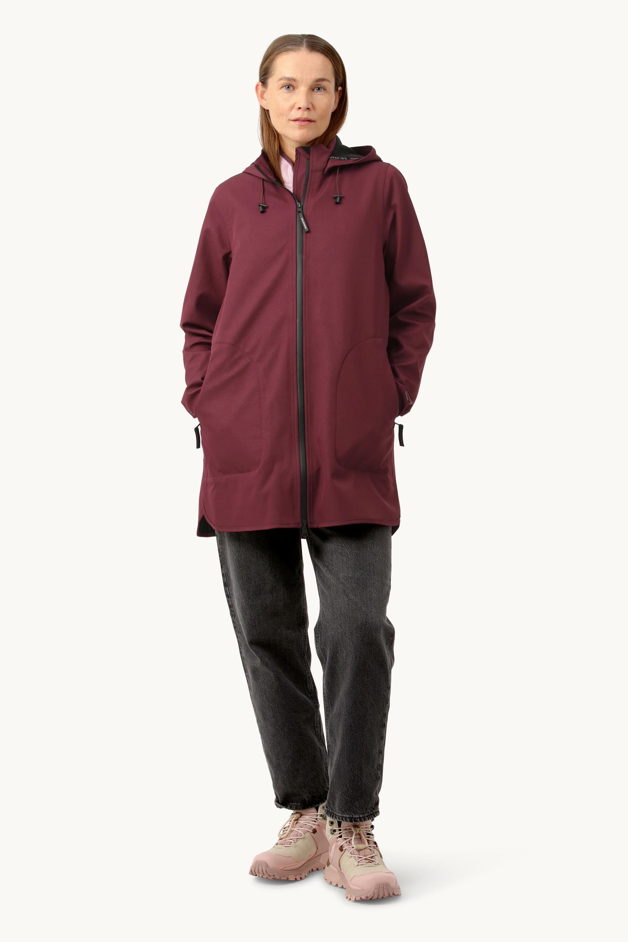 Softshell Regnjacka A-linje - Maroon Banner