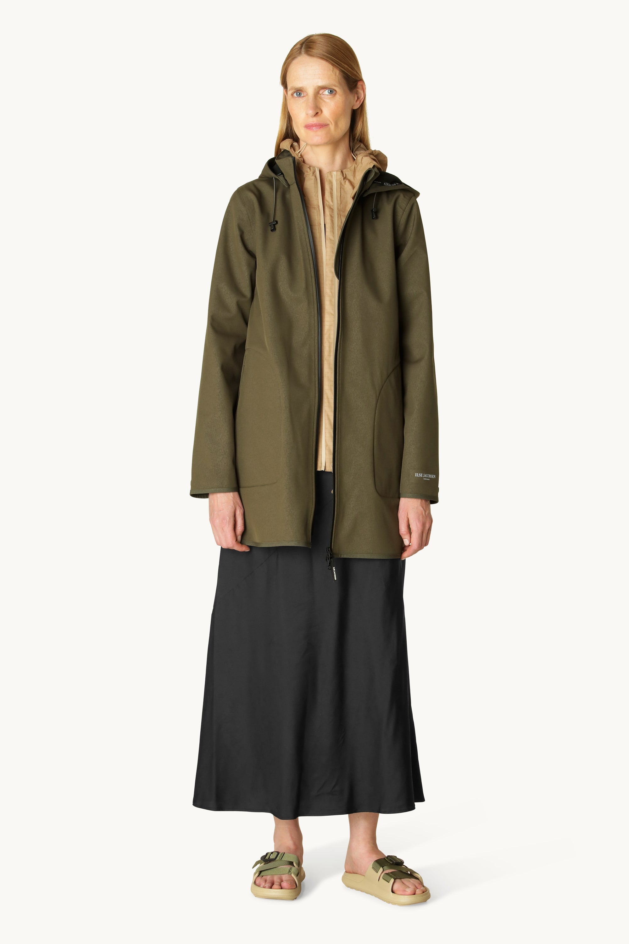 Softshell Regnjacka A-linje - Army