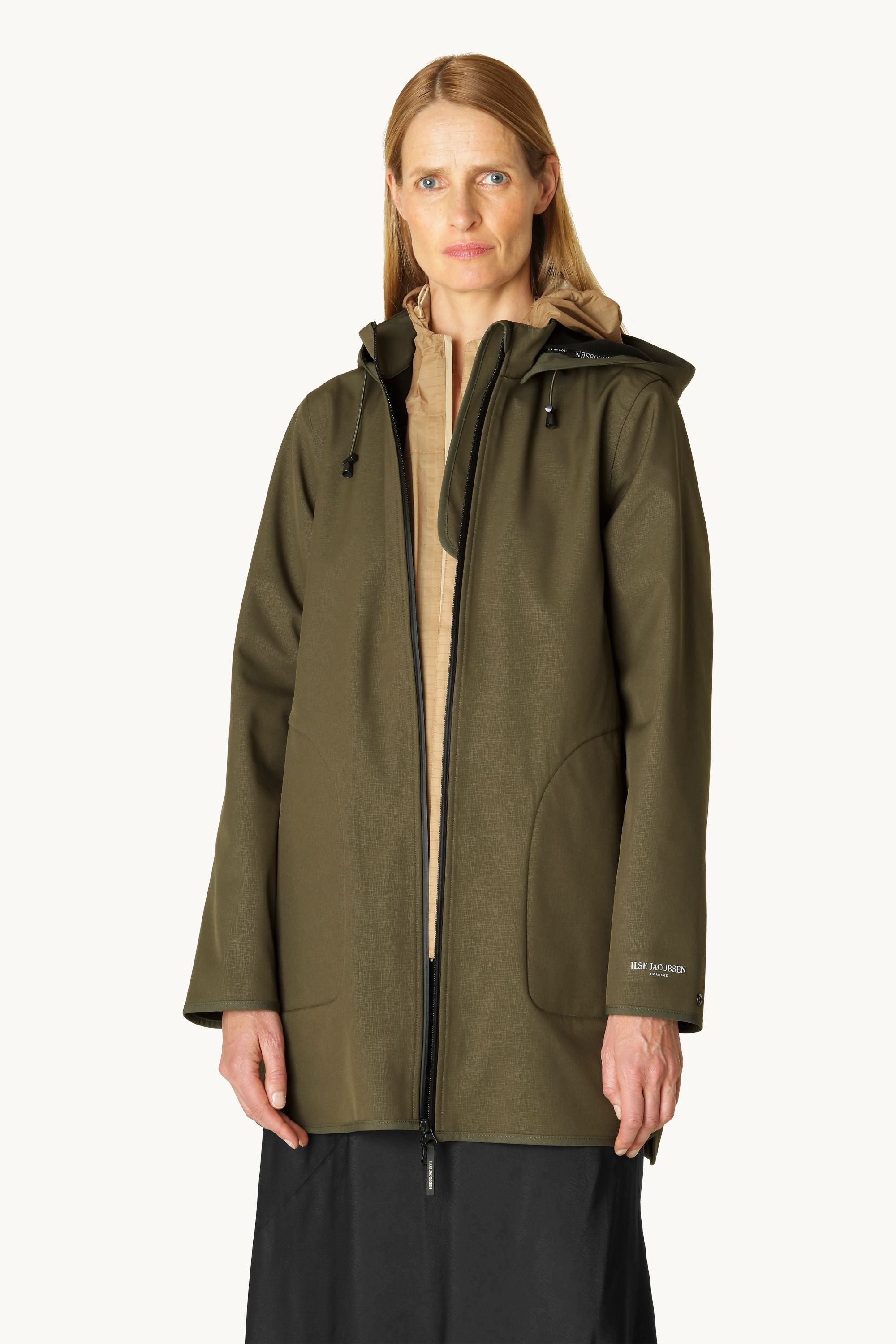 Softshell Regnjacka A-linje - Army