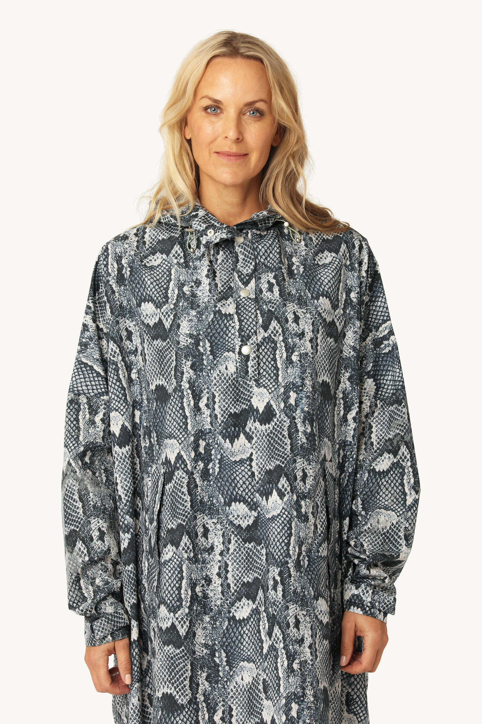 Poncho Raincoat - Dark Blue Snake