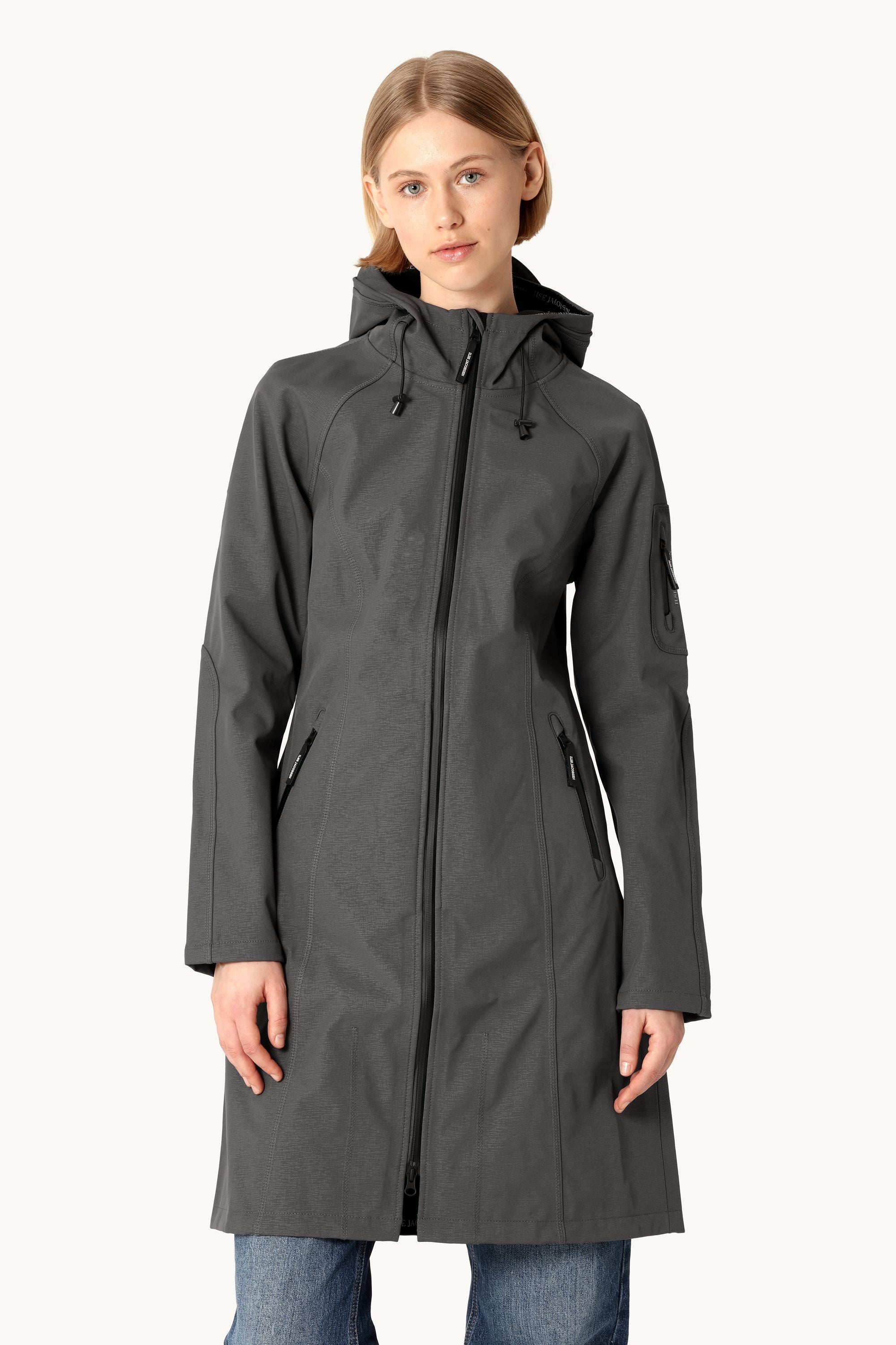 Long Softshell Raincoat - Dark Shadow