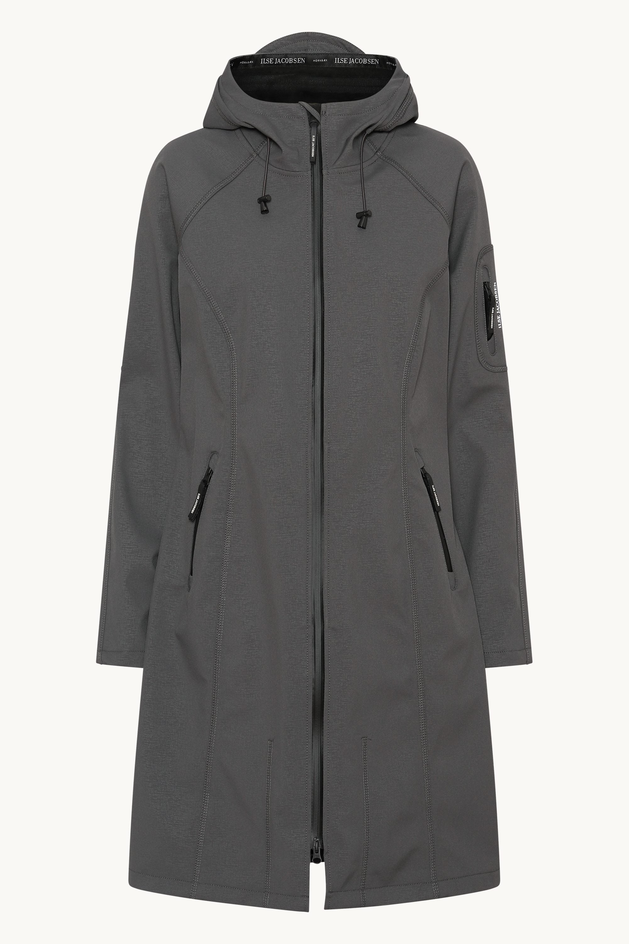 Long Softshell Raincoat - Dark Shadow