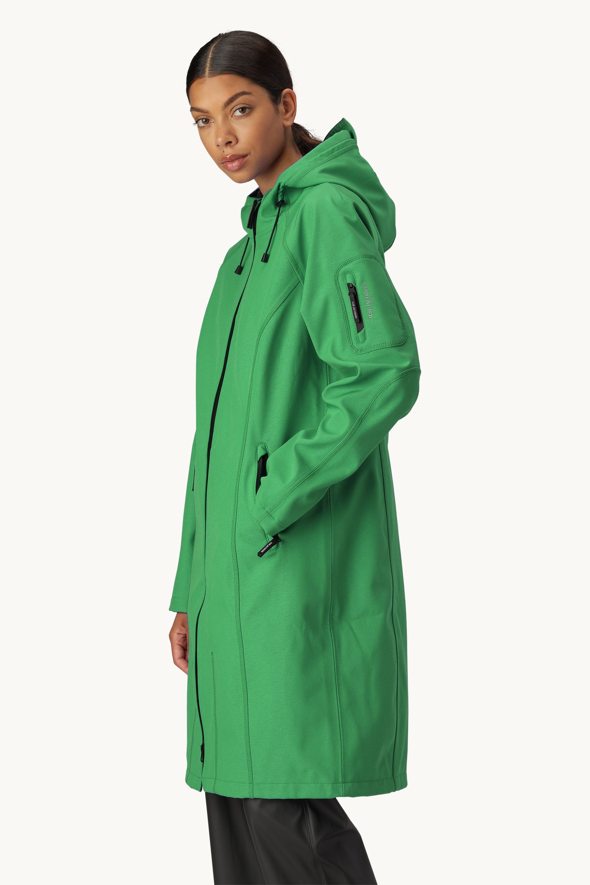Long Softshell Raincoat - Evergreen