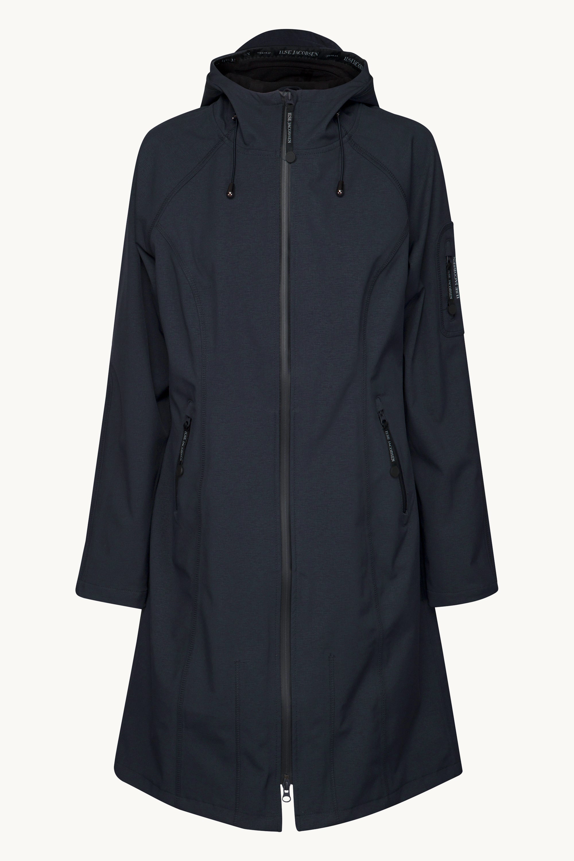 Long Softshell Raincoat - Dark Indigo