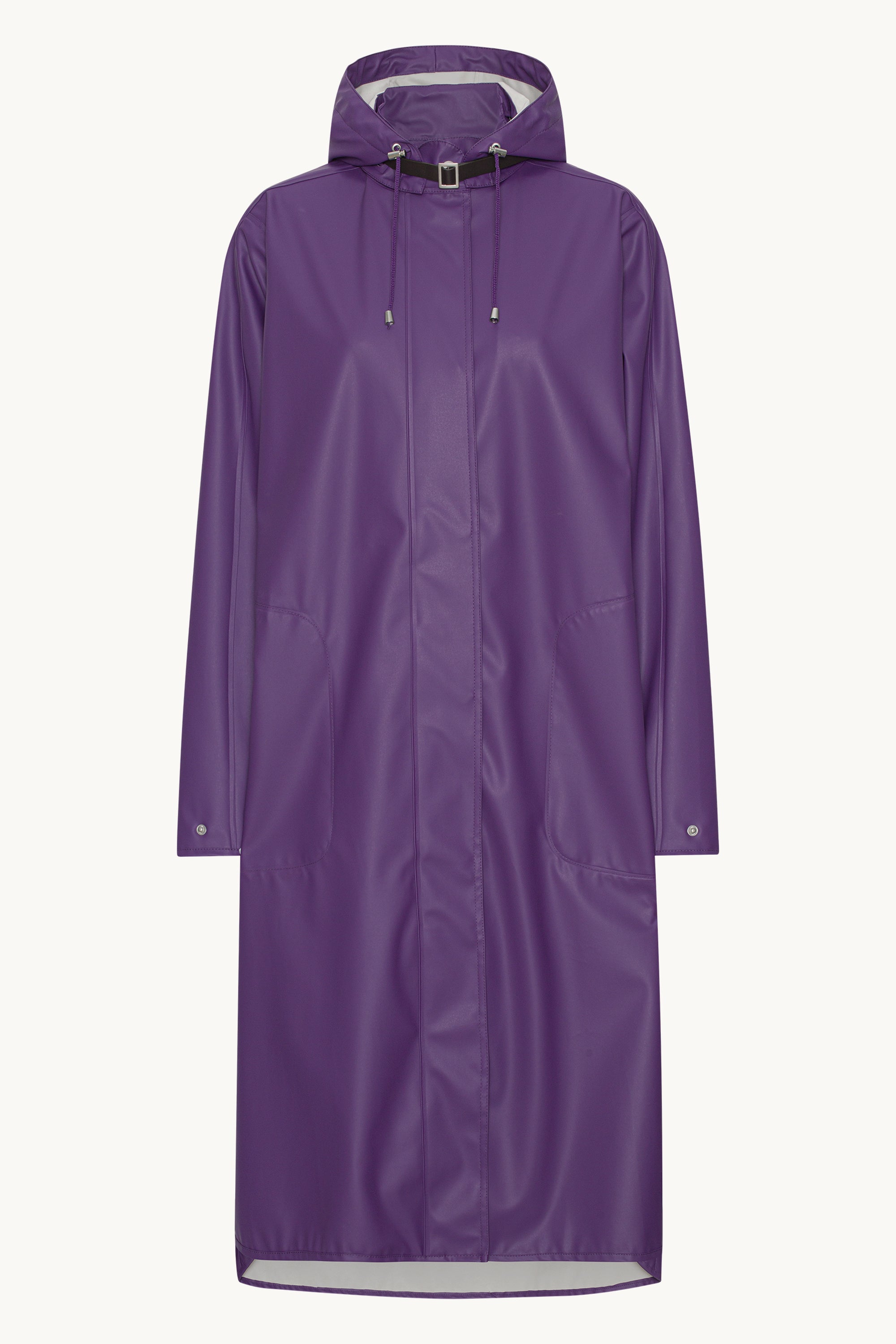 Lång Lätt Regnjacka - Purple Rain