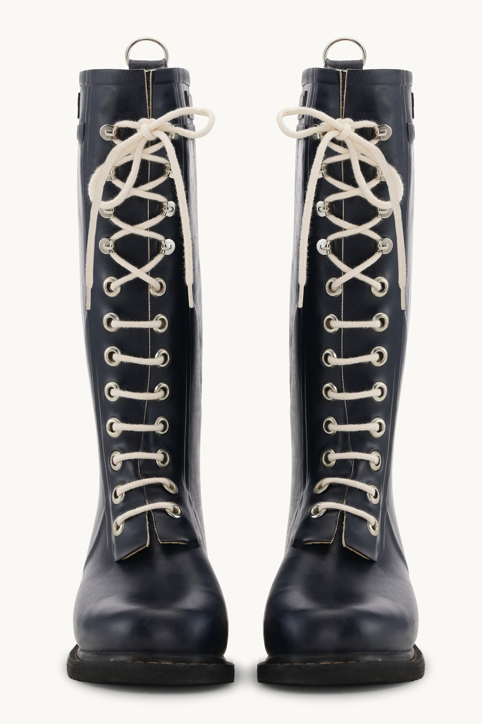 Long Rubber Boots - Dark Indigo