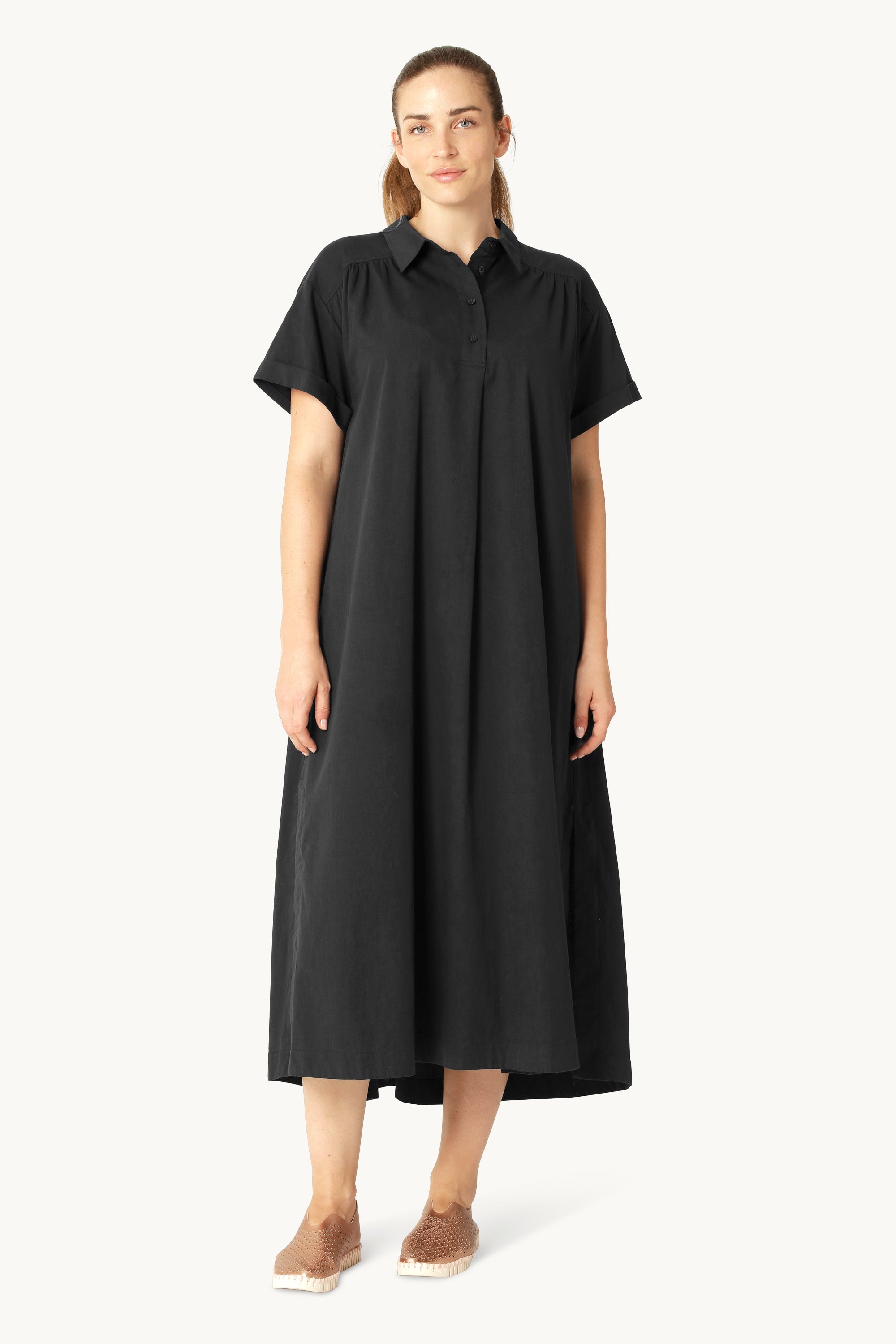 Lång Klänning A-linje - Dark Indigo
