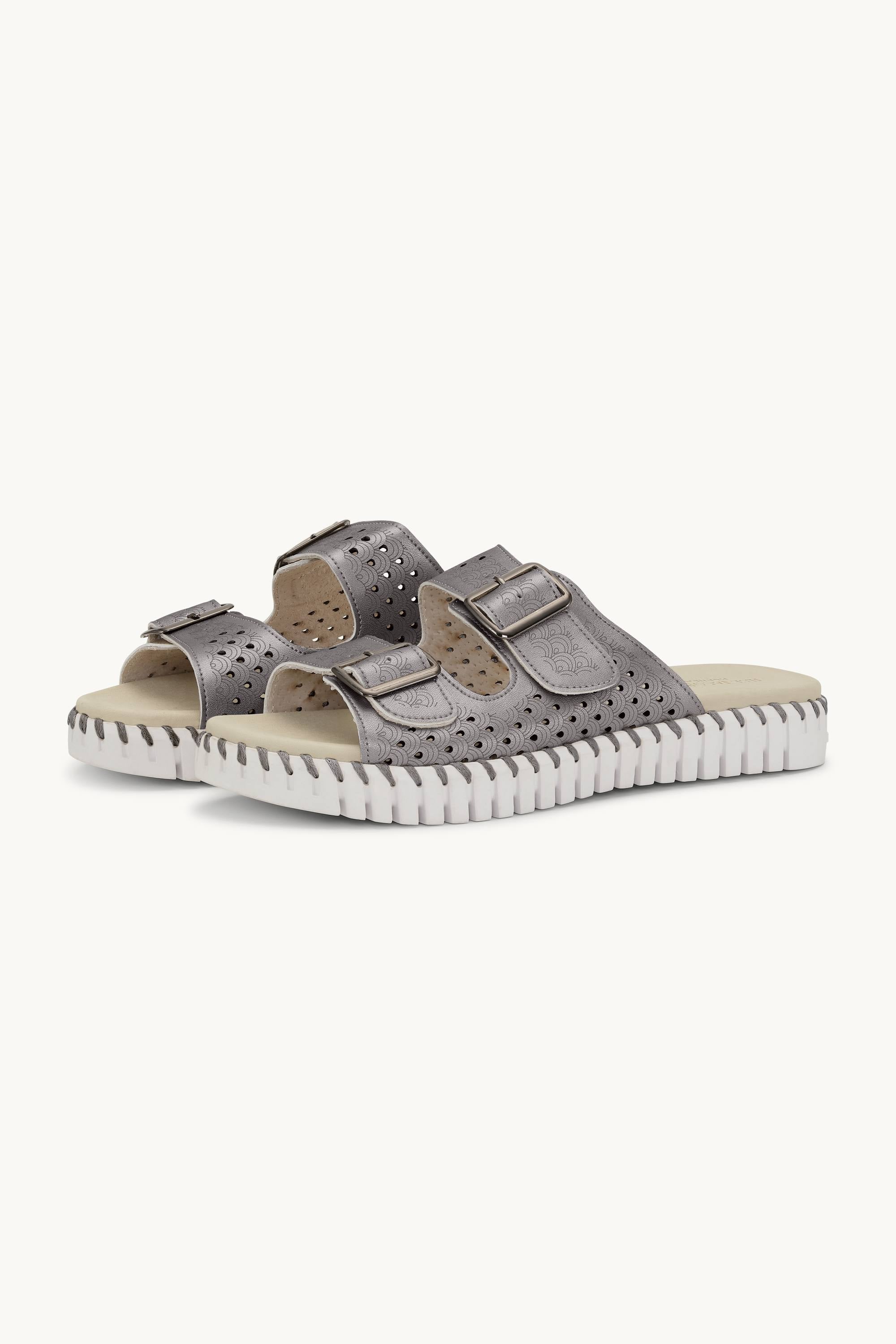 Tulip Sandals - Gun Metal