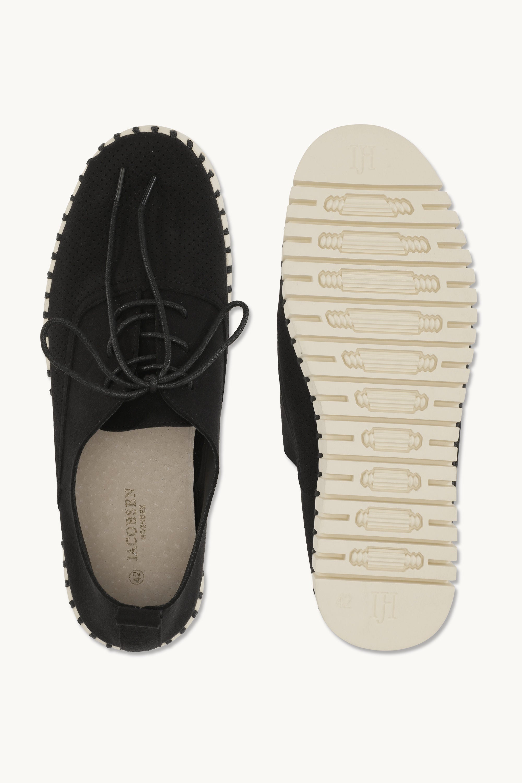 Herrskor Med Snörning - Black Pearled Ivory