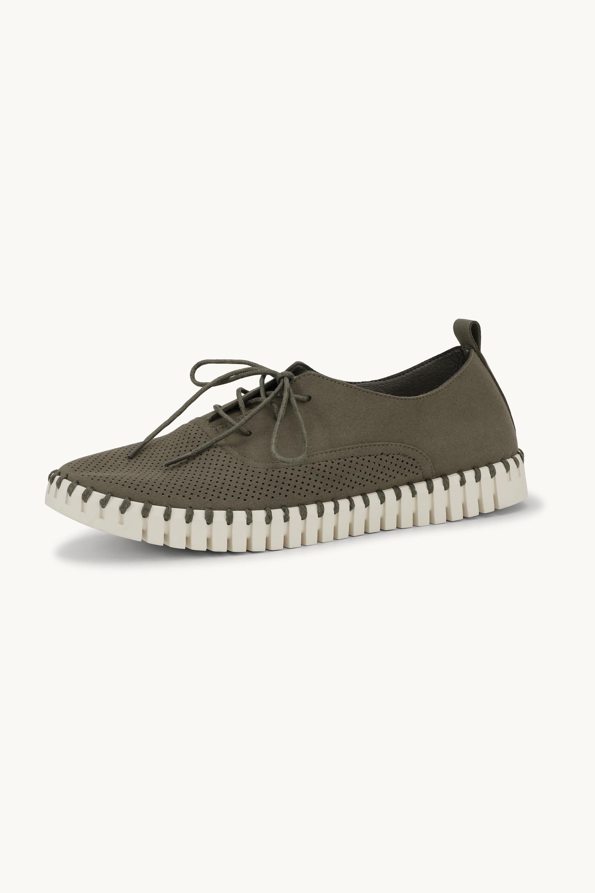 Herrskor Med Snörning - Deep Olive Pearled Ivory