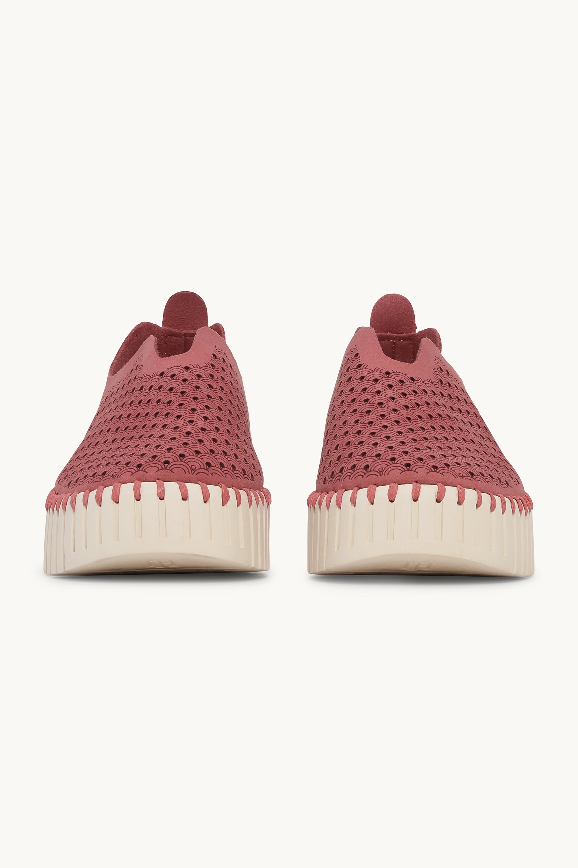 Platform Tulip Skor - Rouge Pearled Ivory