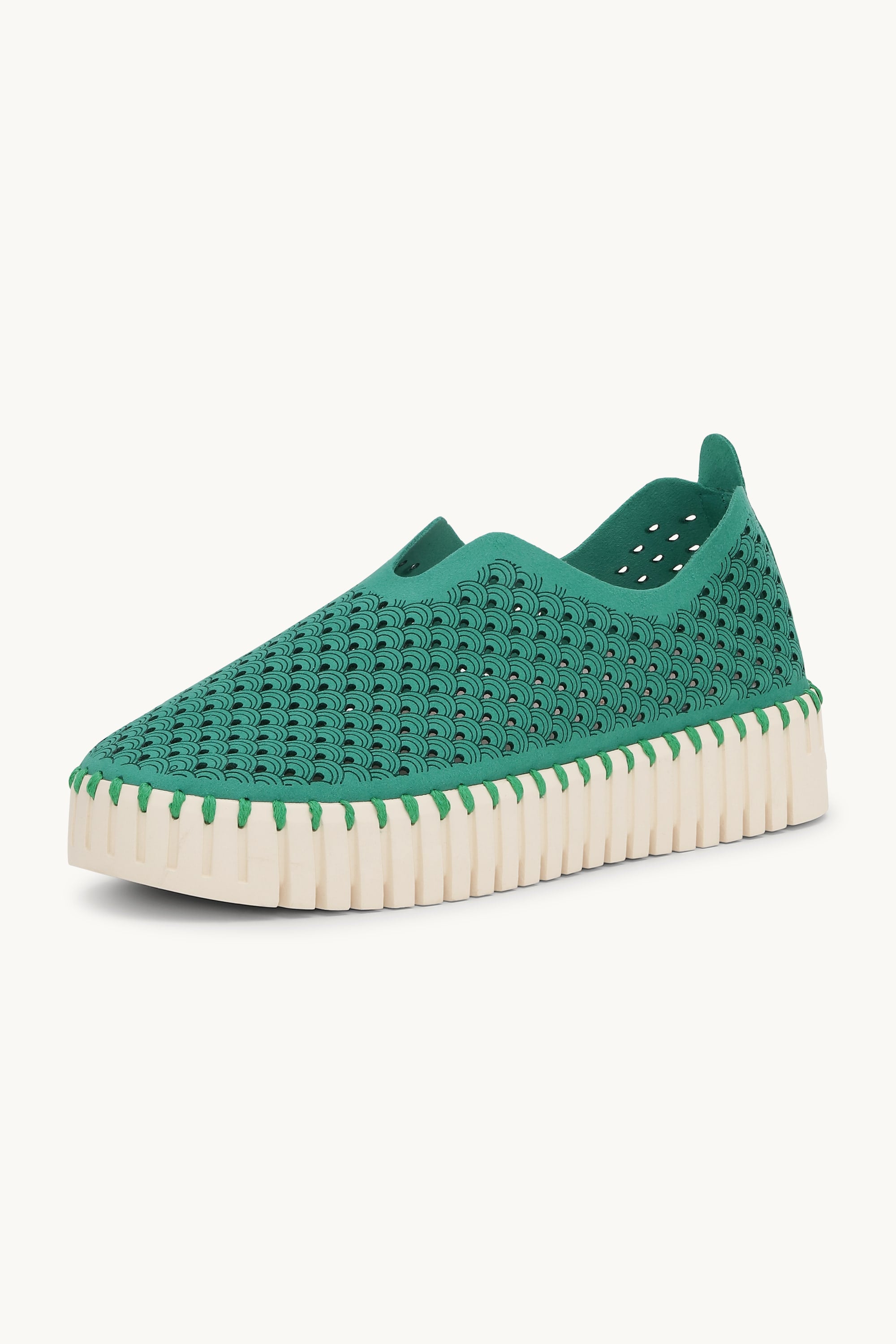 Platform Tulip Skor - Spruce Pearled Ivory