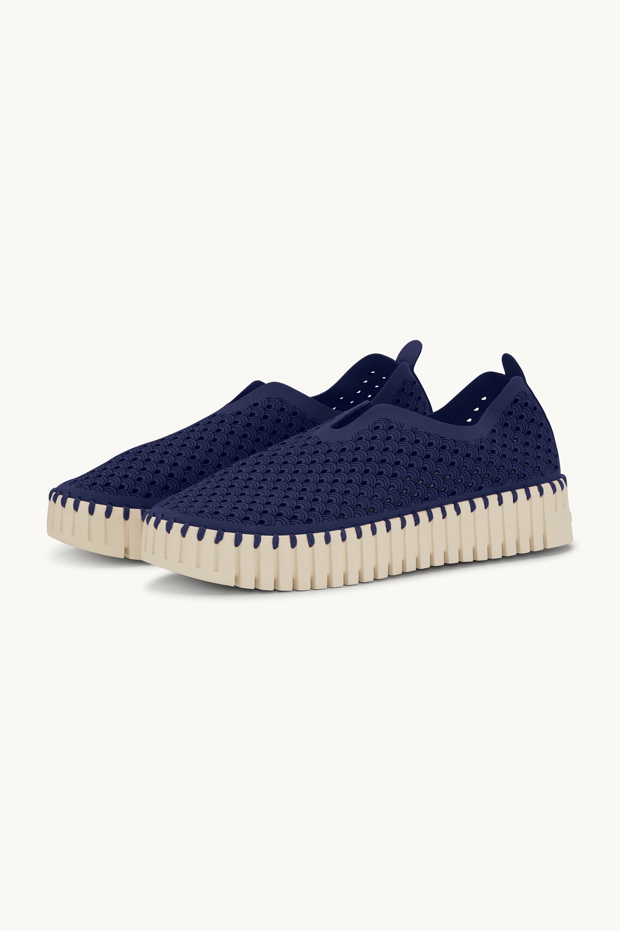 Platform Tulip Skor - Dark Indigo