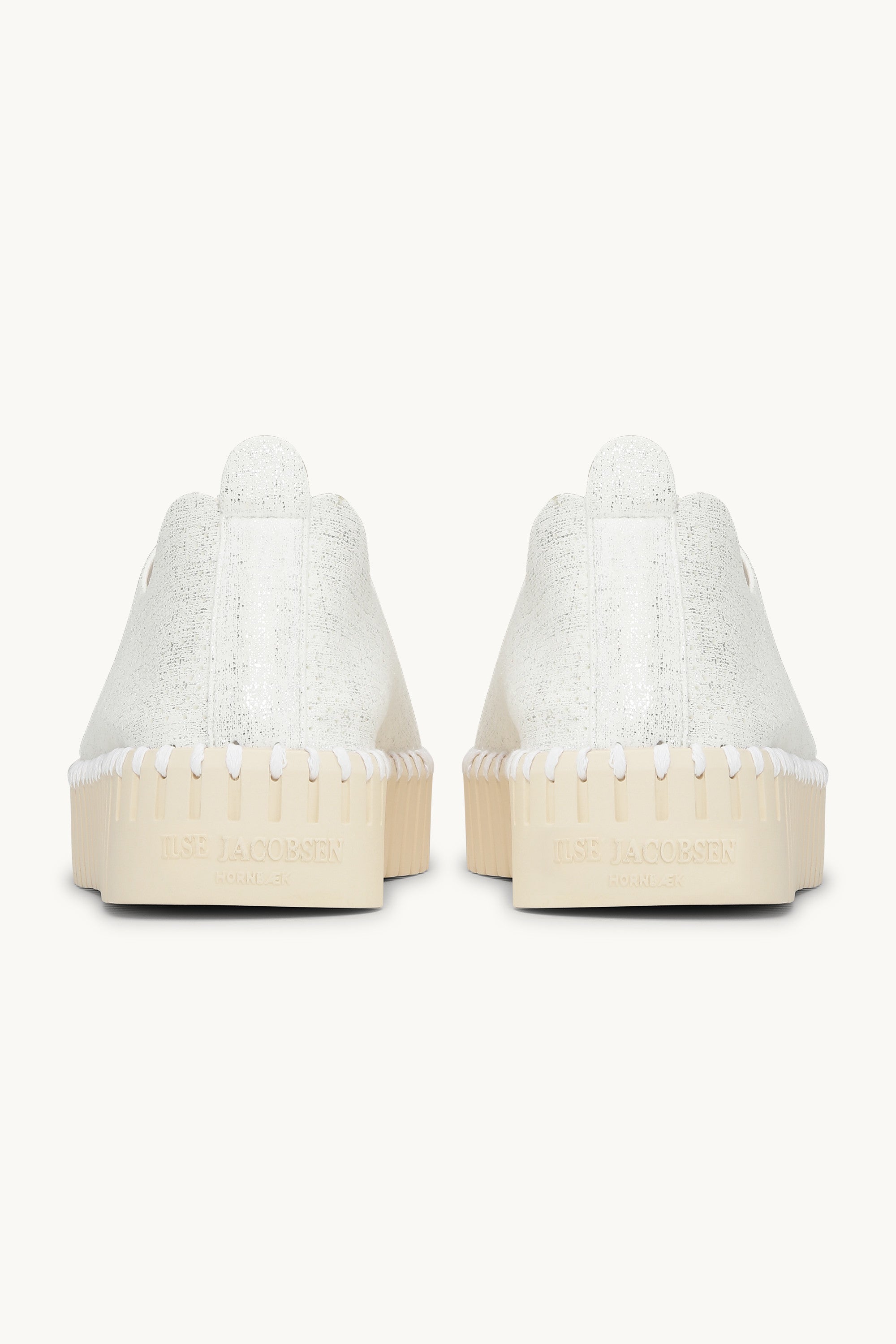 Tulip Plattformsko Glitter - White Pearled Ivory