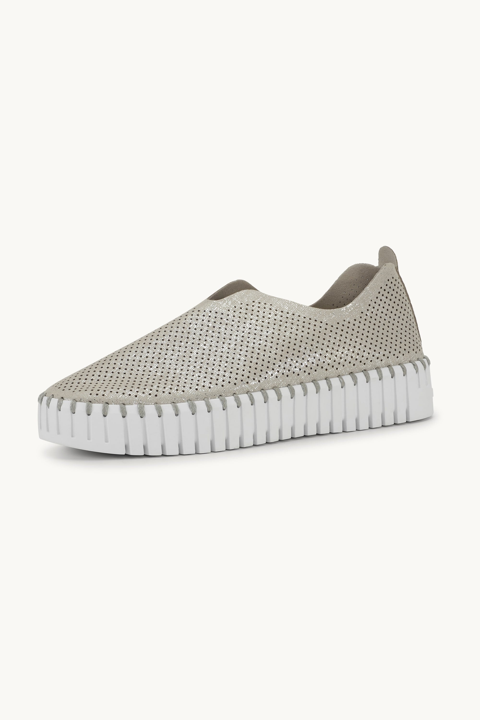 Tulip Plattformsko Glitter - Silver White
