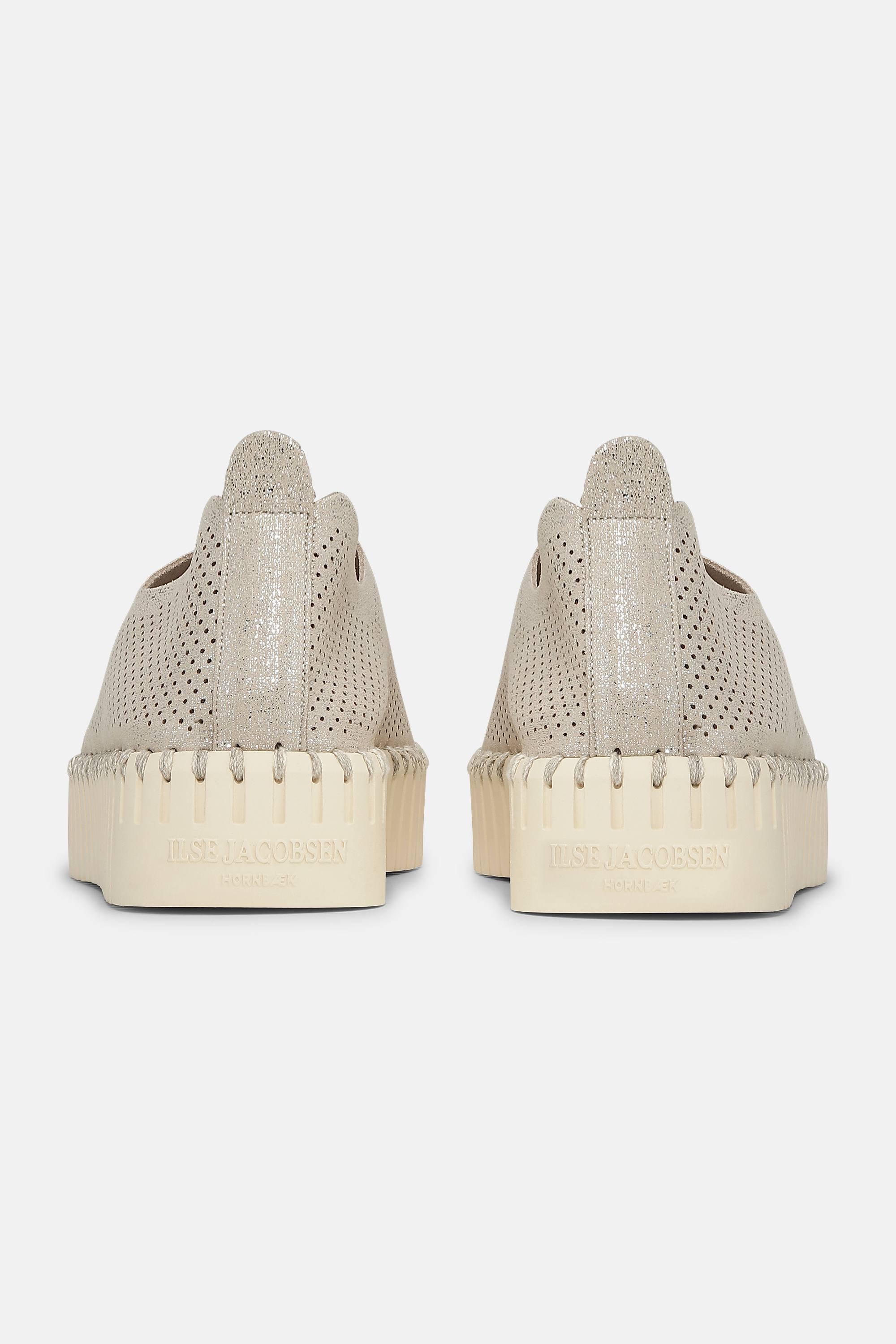 Tulip Plattformsko Glitter - Silver Pearled Ivory