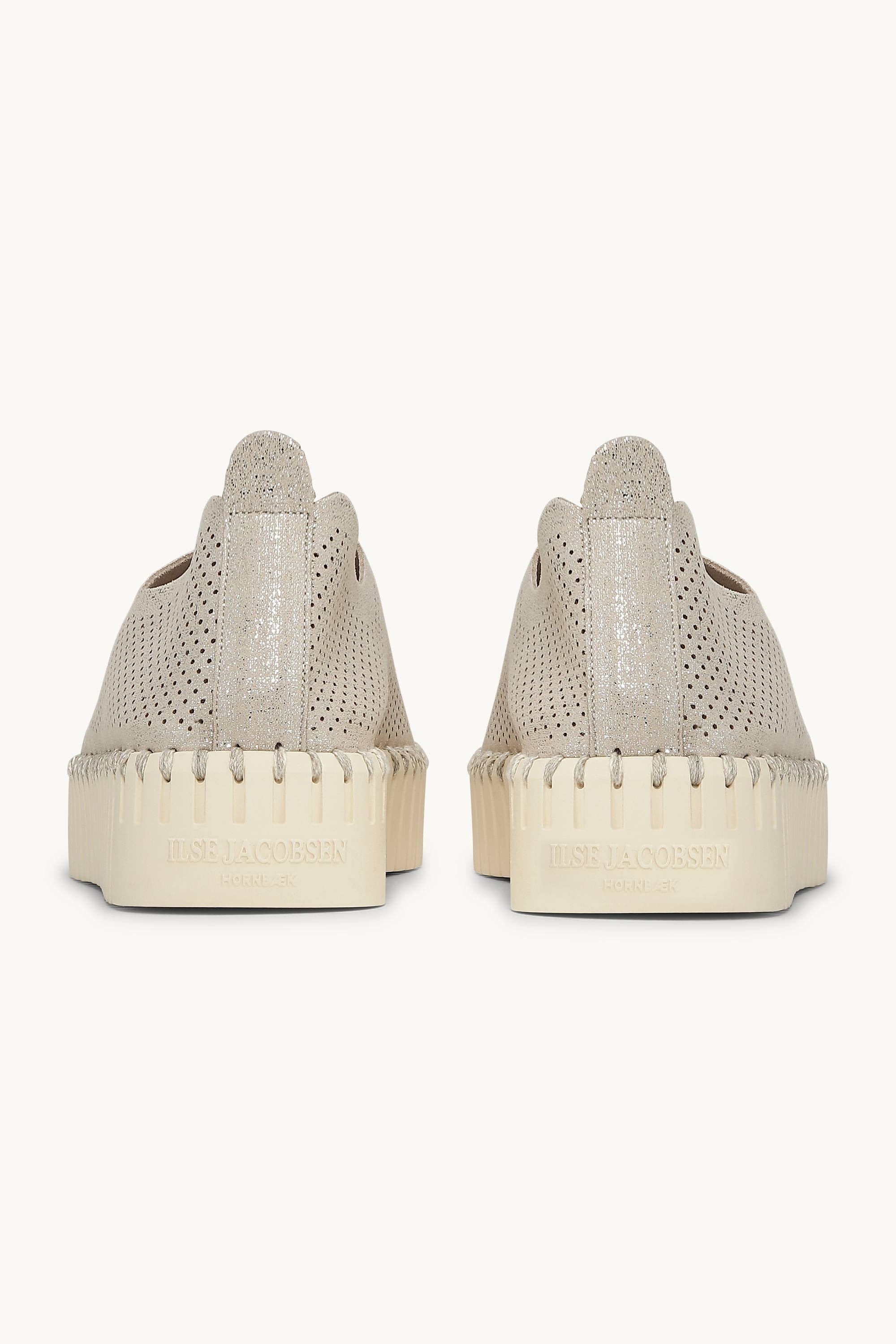 Tulip Plattformsko Glitter - Silver Pearled Ivory